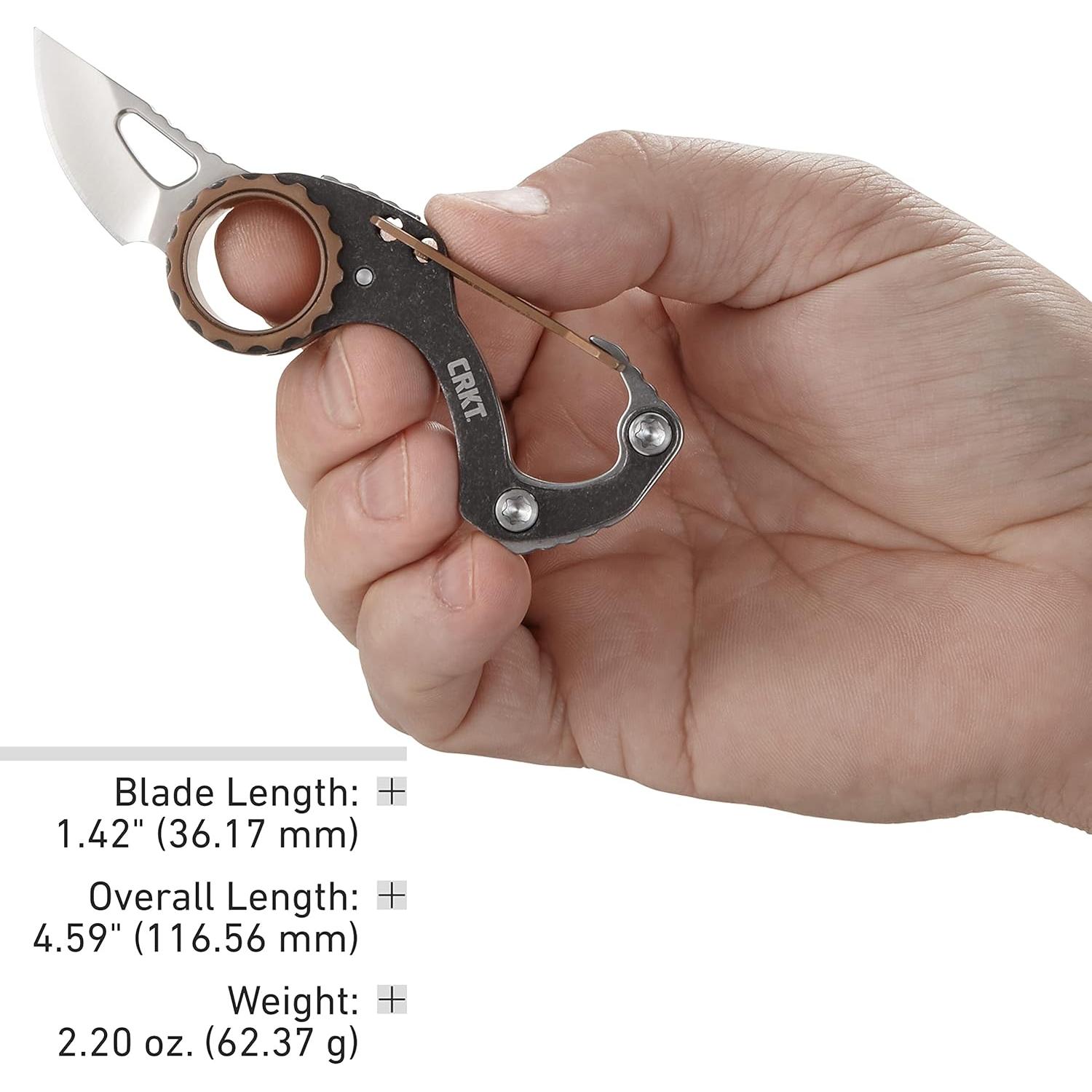 Cuchillo de Bolsillo CRKT Compano 9082, Hoja 36 mm, Mosquetón