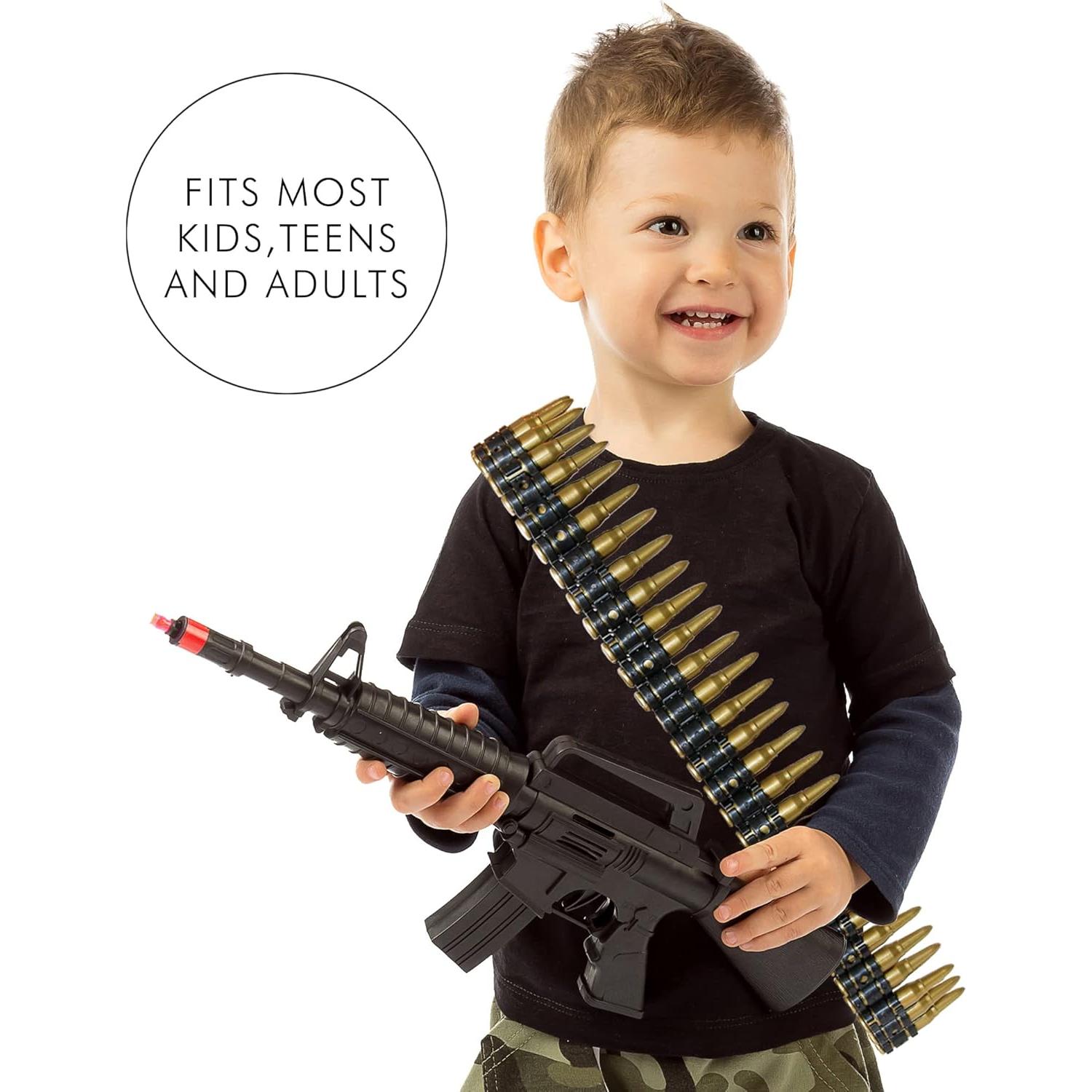 Cinturón de Balas Falsas Skeleteen 152 cm Accesorios Disfraz