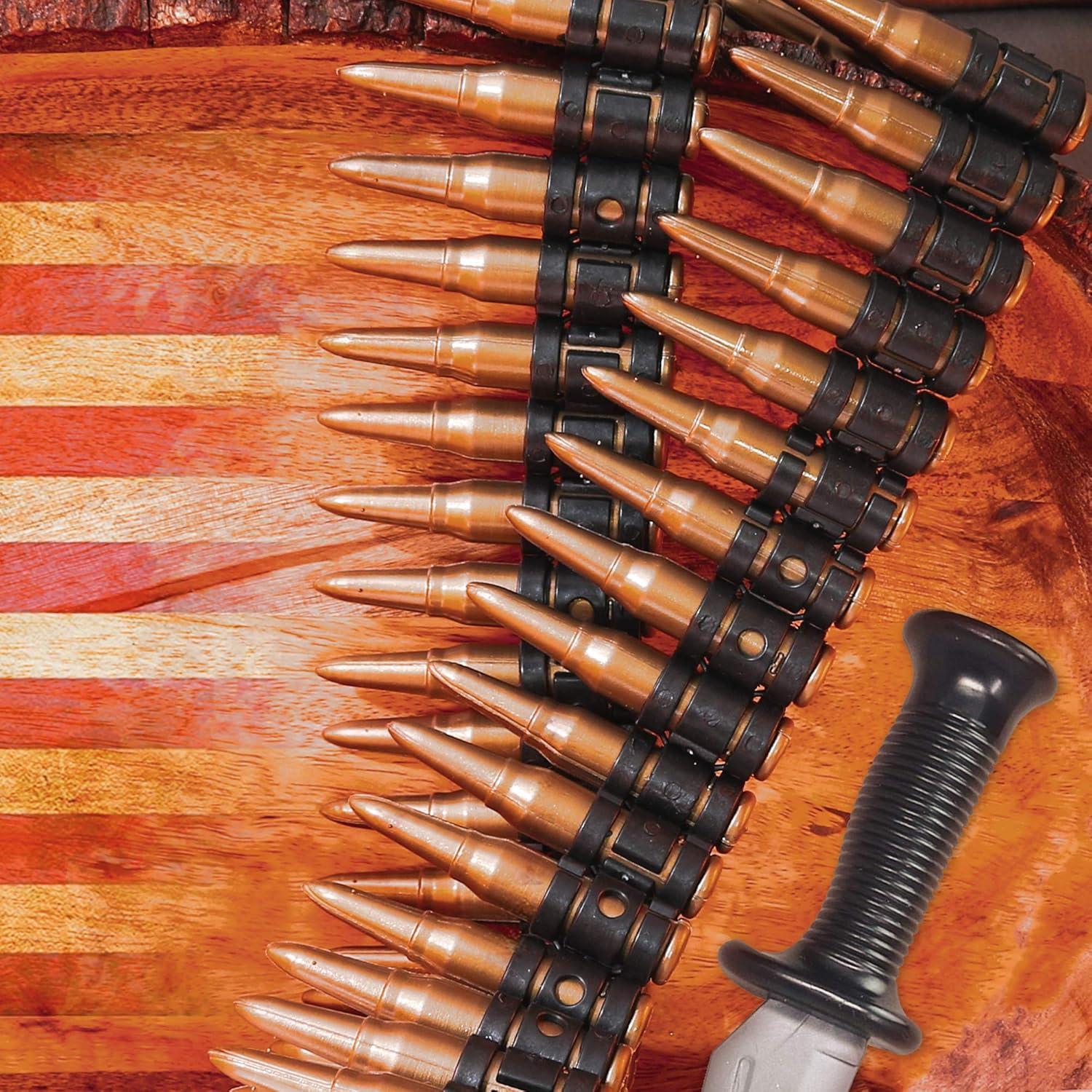 Cinturón de Balas Falsas Skeleteen 152 cm Accesorios Disfraz