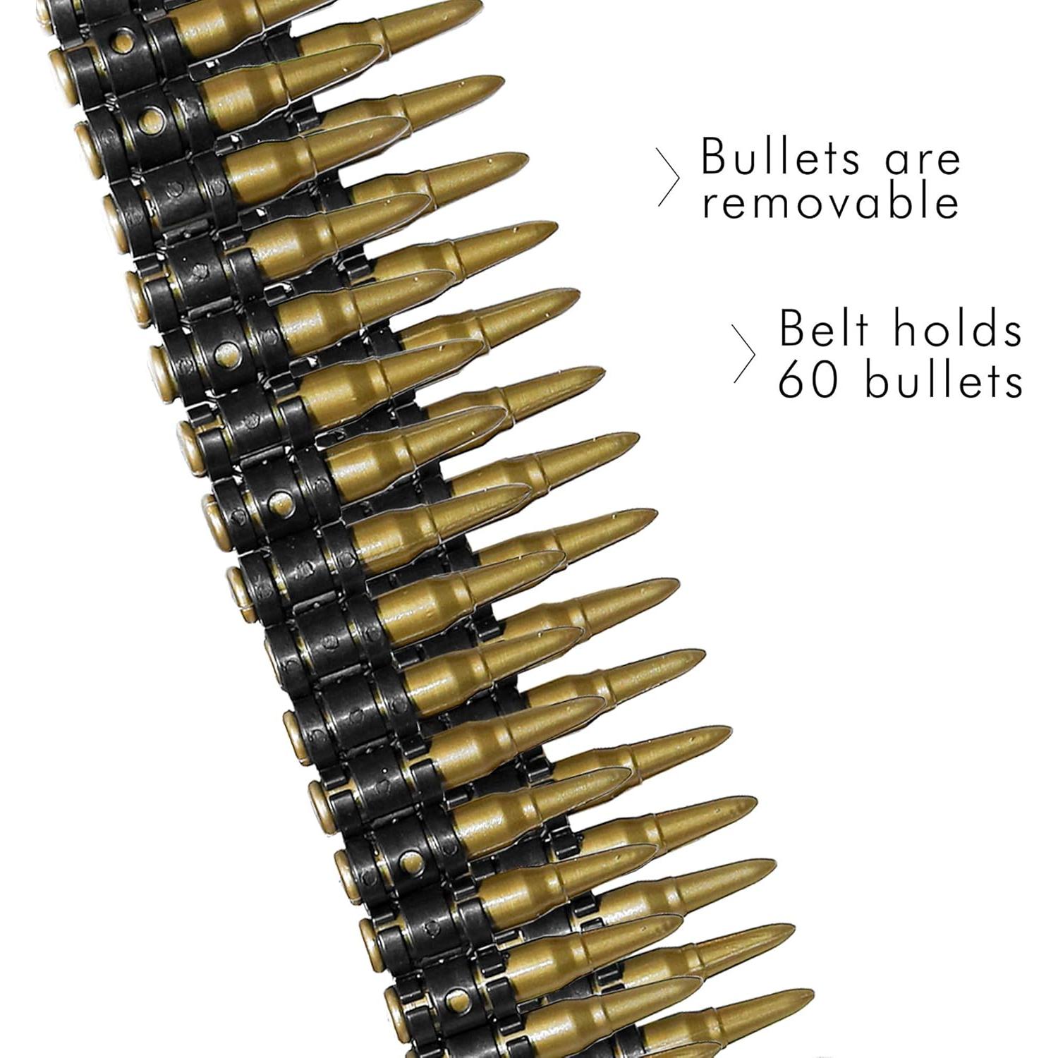 Cinturón de Balas Falsas Skeleteen 152 cm Accesorios Disfraz