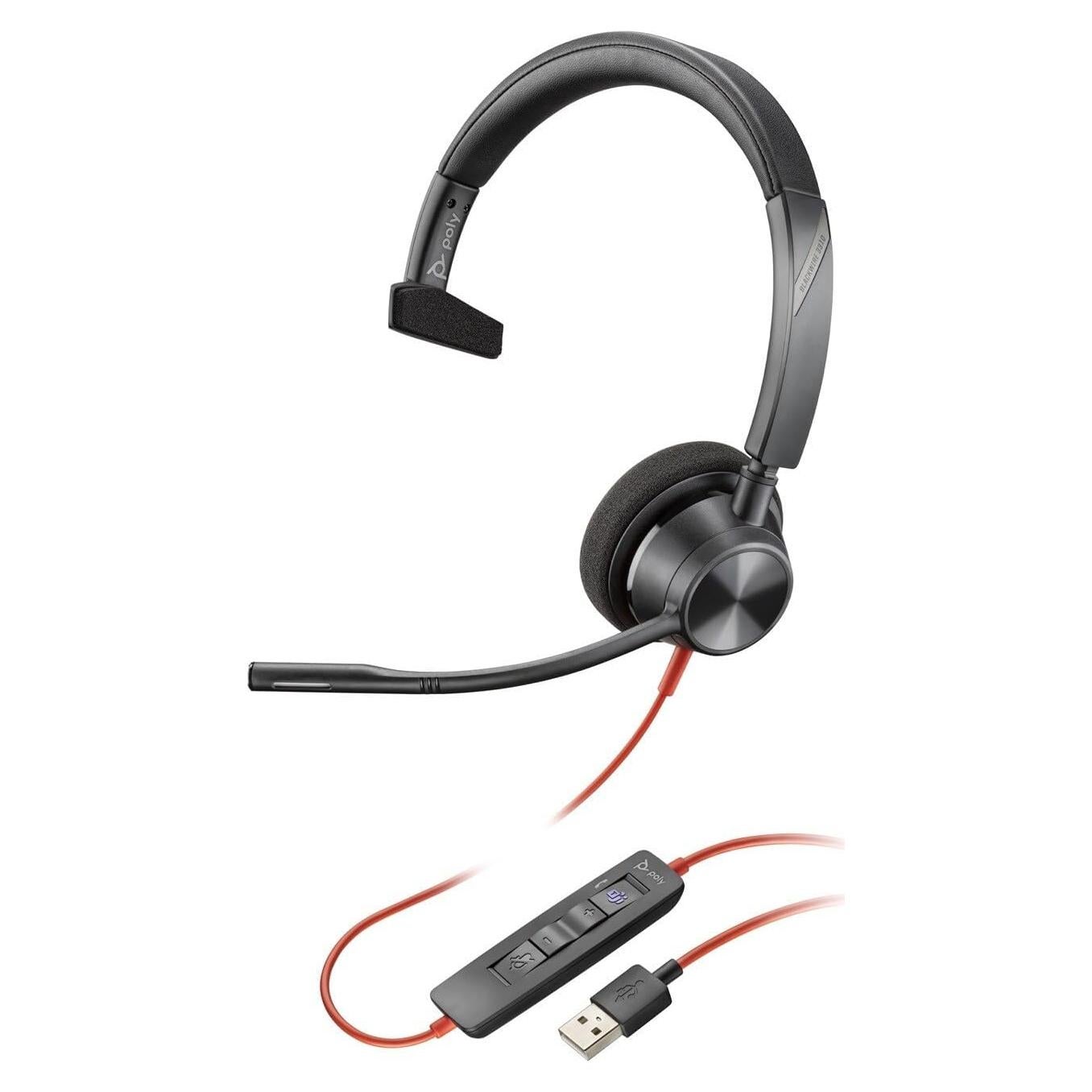 Auricular Plantronics Blackwire 3310 USB-A Mono con Micrófono