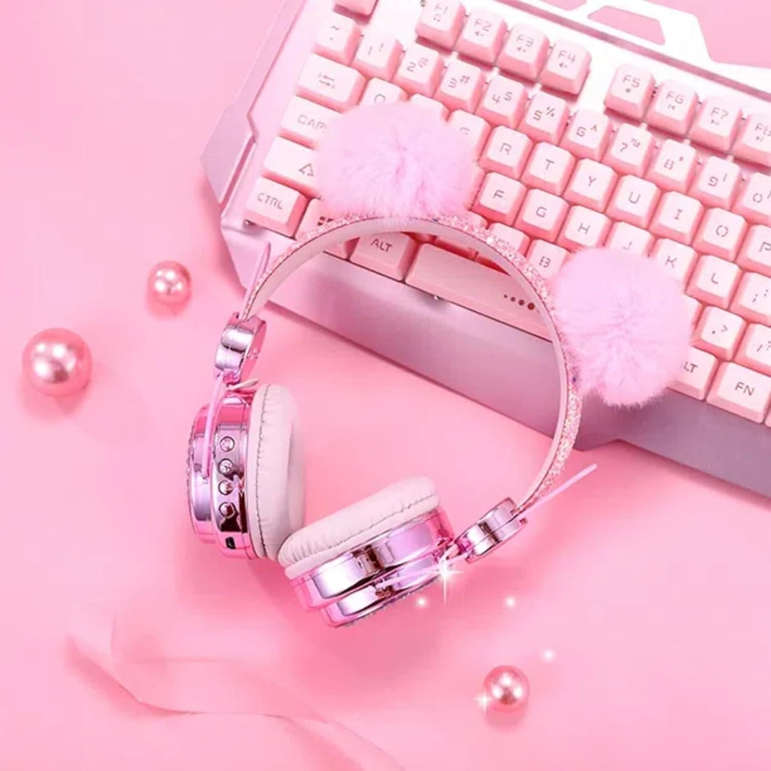 Auriculares Inalámbricos QKSHZHZQ KIDS-01 Rosa 85dB Bluetooth 5.3