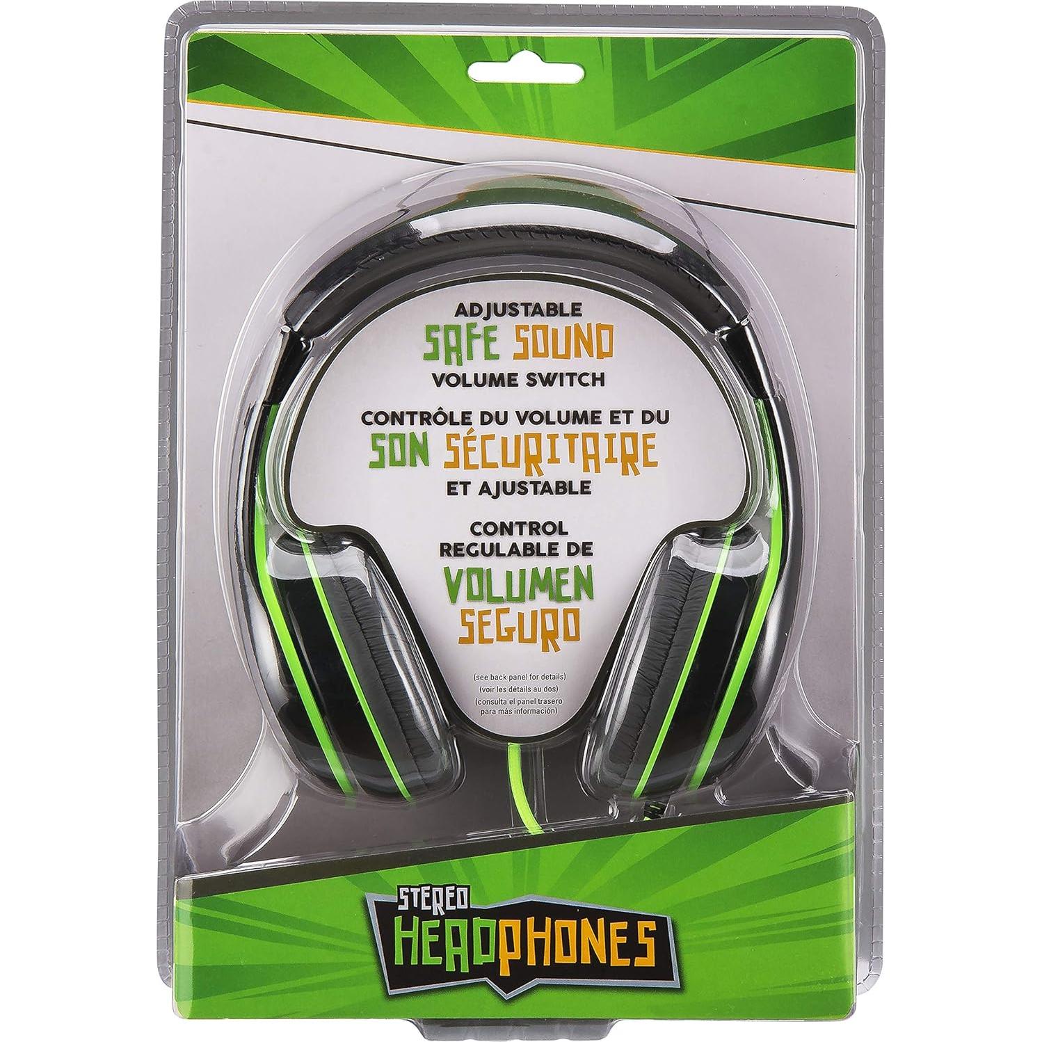 Auriculares eKids con Cable Negros para Niños - Control de Volumen