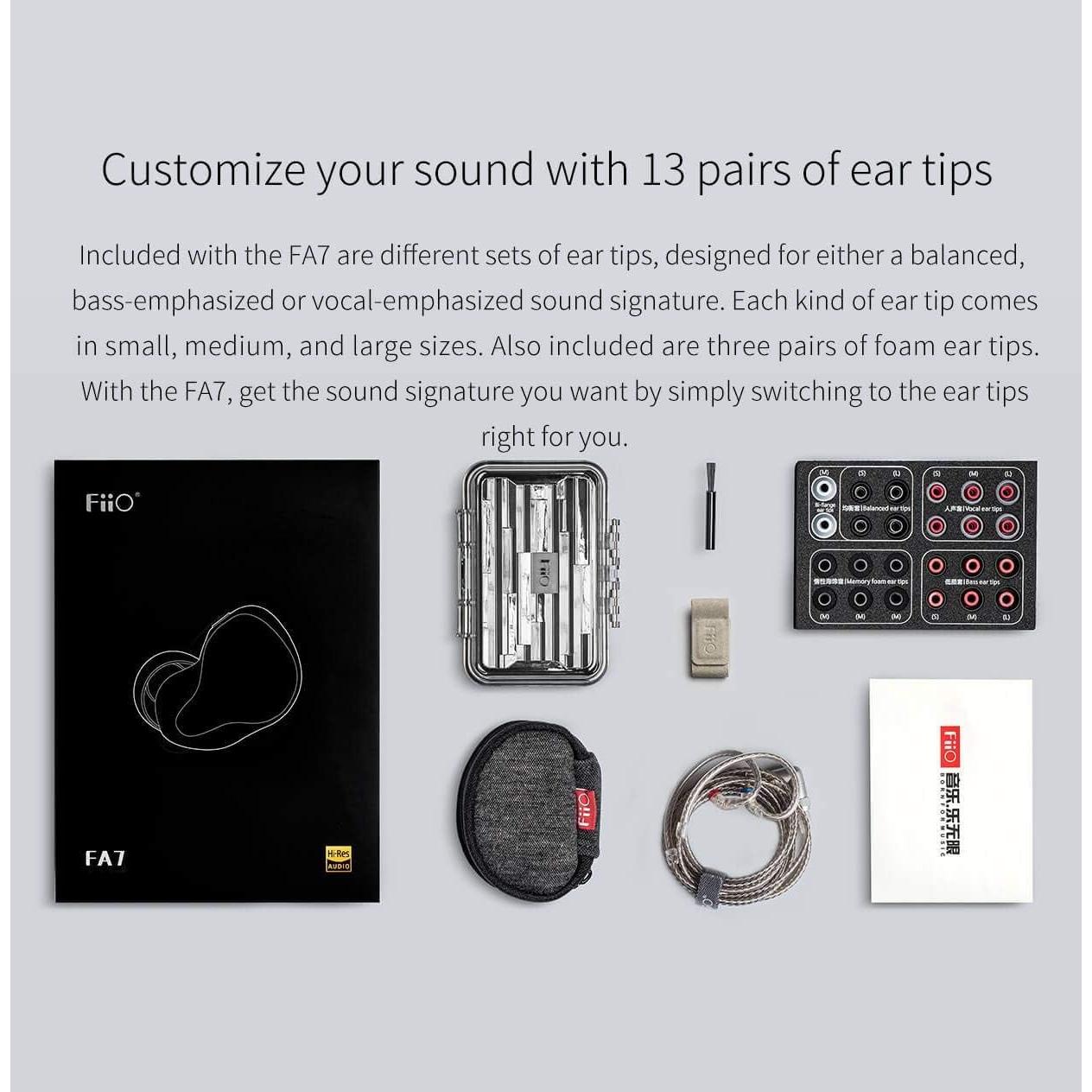 Auriculares In-Ear FiiO FA7 HiFi Cuádruple Controlador