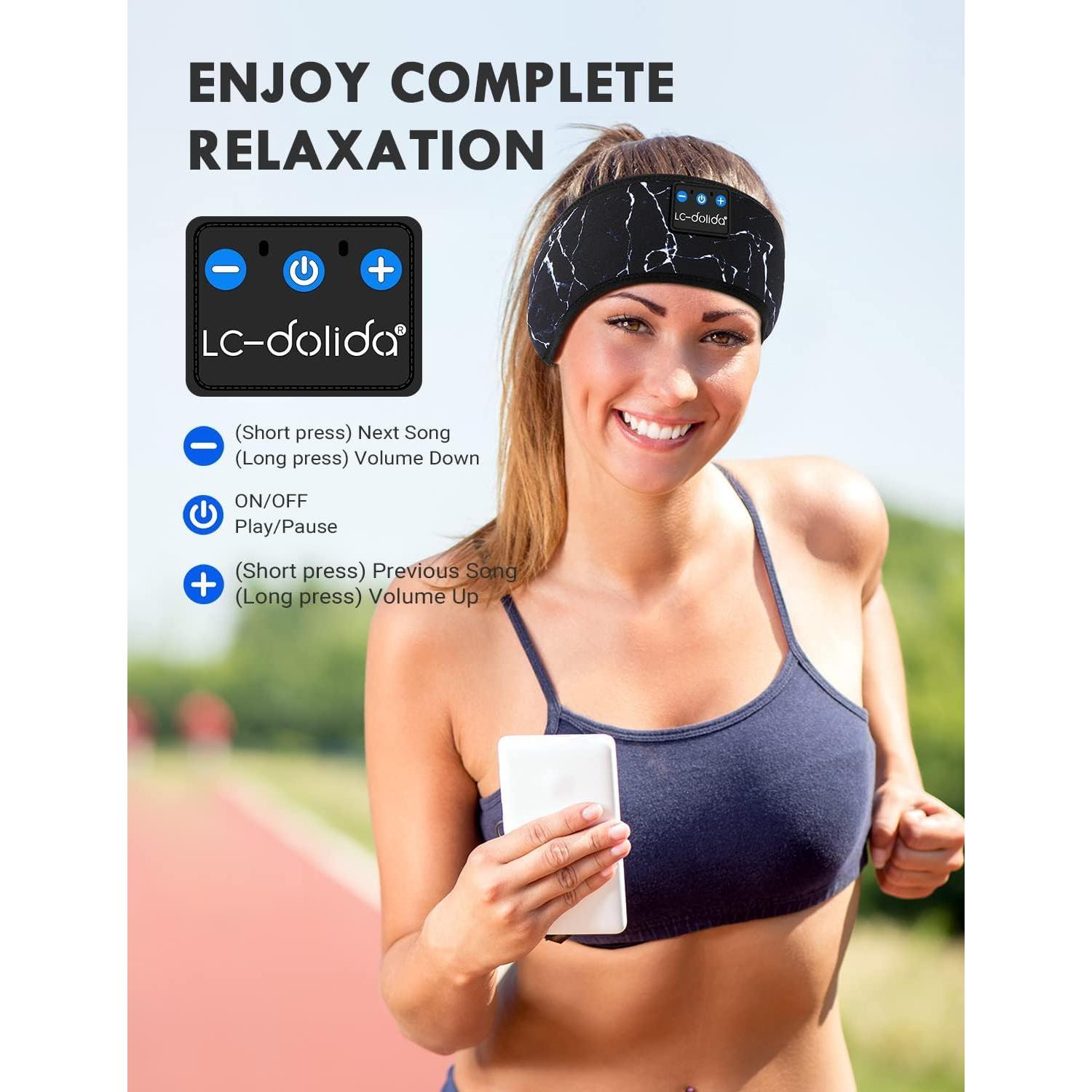 Auriculares para dormir Bluetooth LC-dolida Diadema 10h