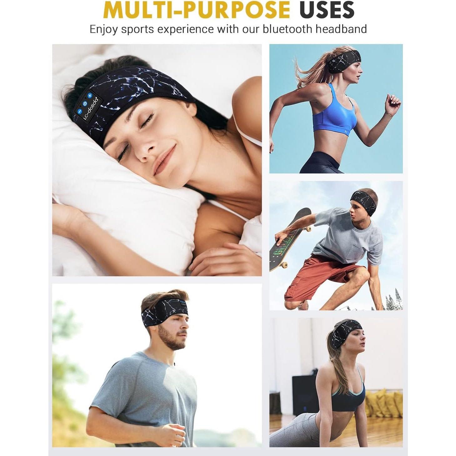 Auriculares para dormir Bluetooth LC-dolida Diadema 10h