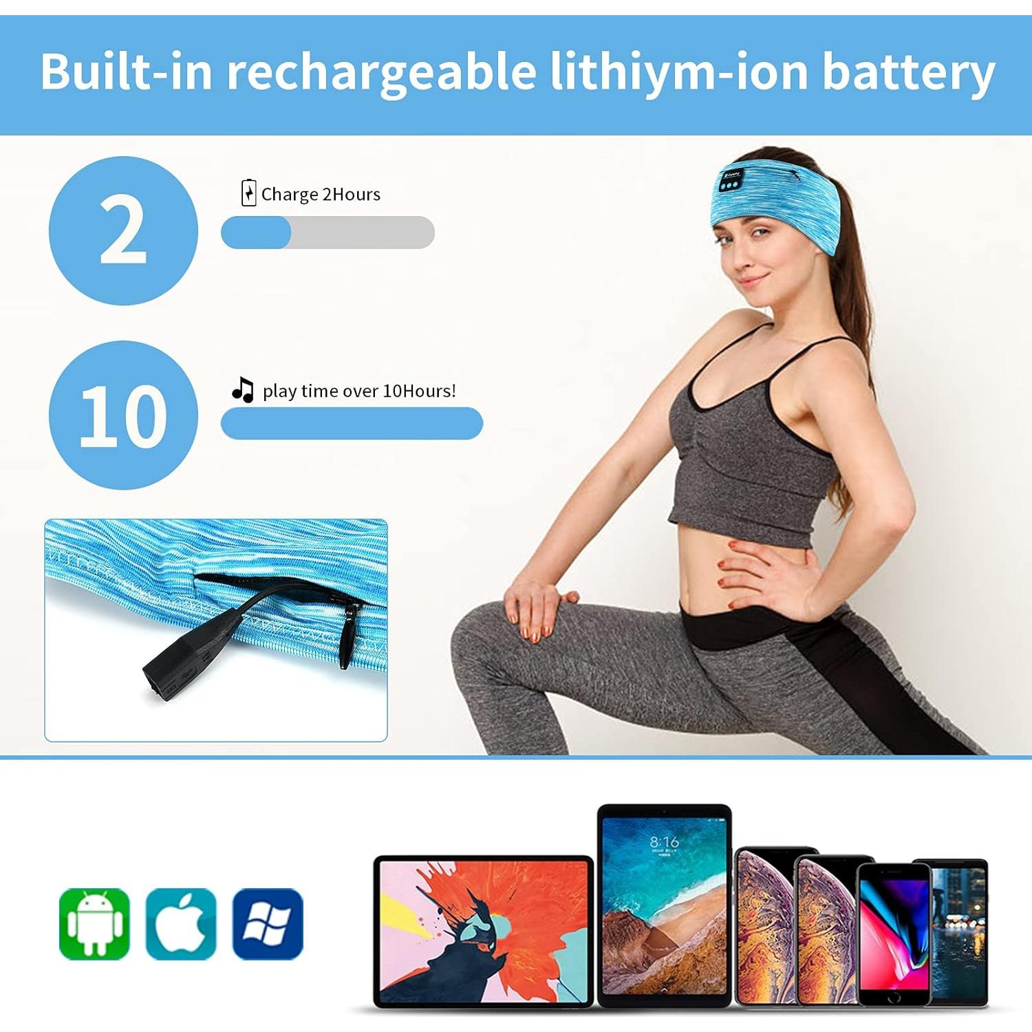 Auriculares Inalámbricos para Dormir SKYEOL hb-1B Azul