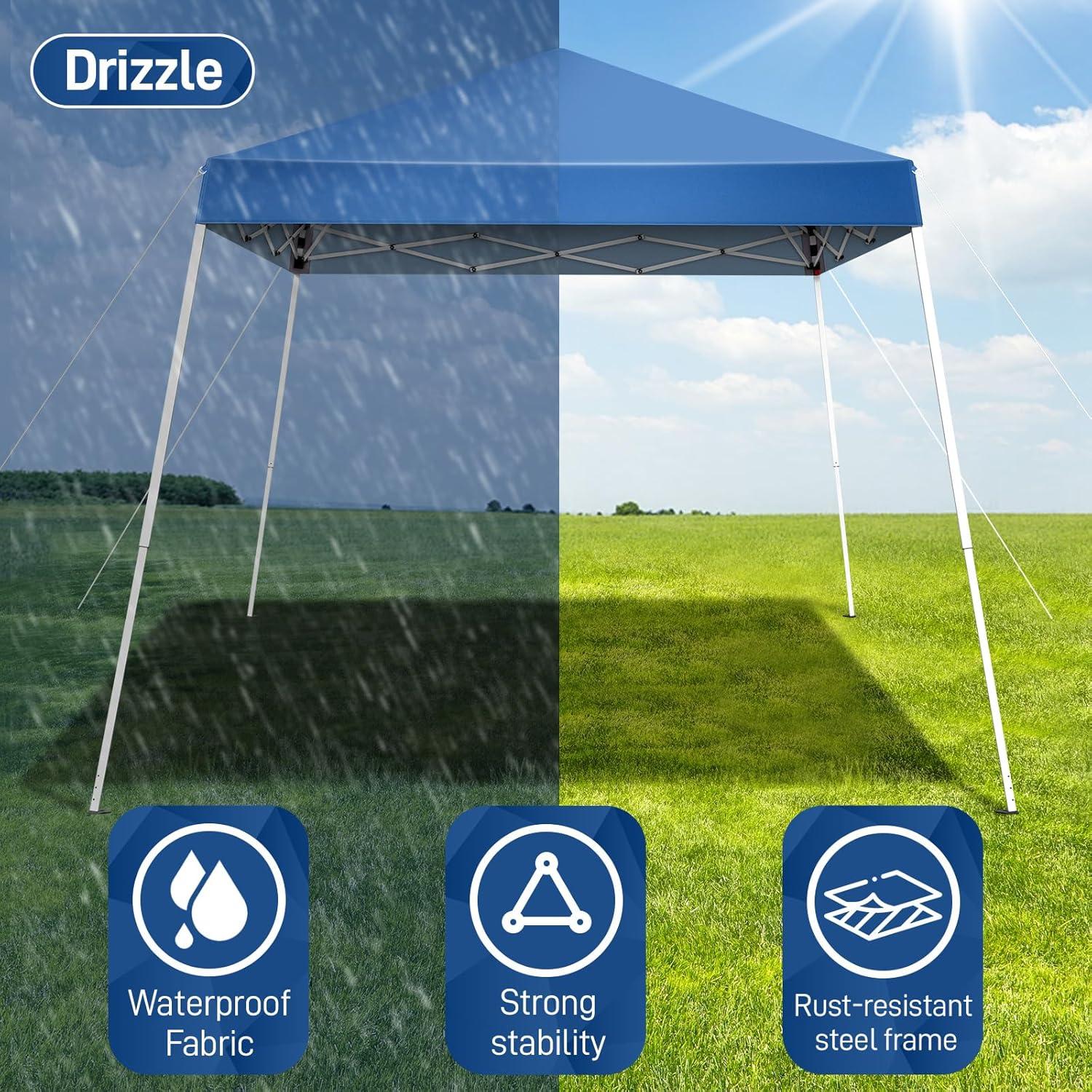 Carpa portátil pop-up WEI WEI GLOBAL 2.4x2.4m azul impermeable