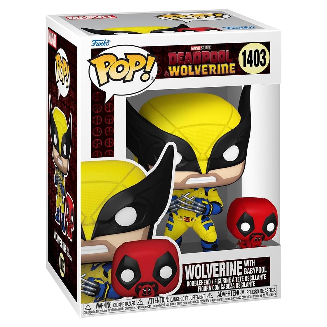 Figura Funko Pop! Wolverine con Babypool - 9.5 cm - Coleccionable