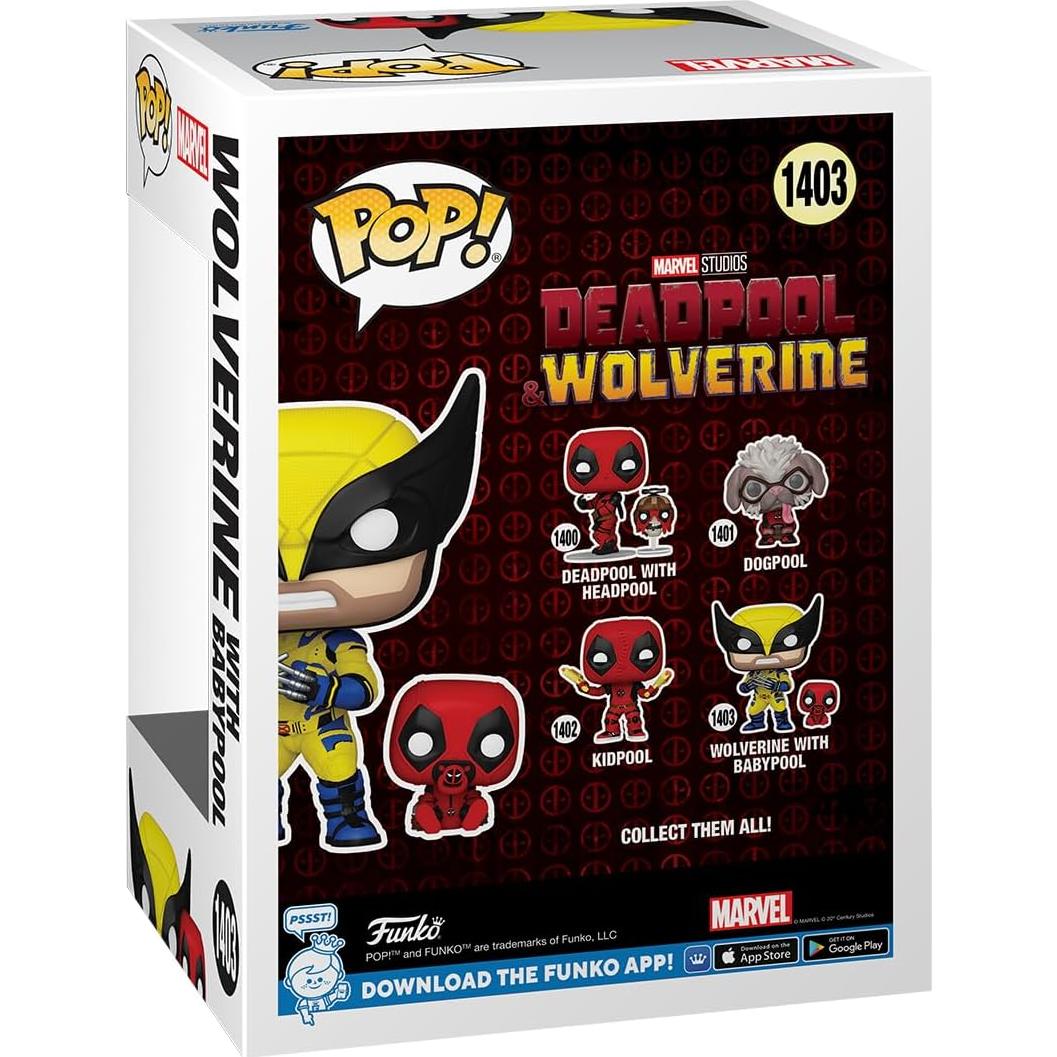 Figura Funko Pop! Wolverine con Babypool - 9.5 cm - Coleccionable