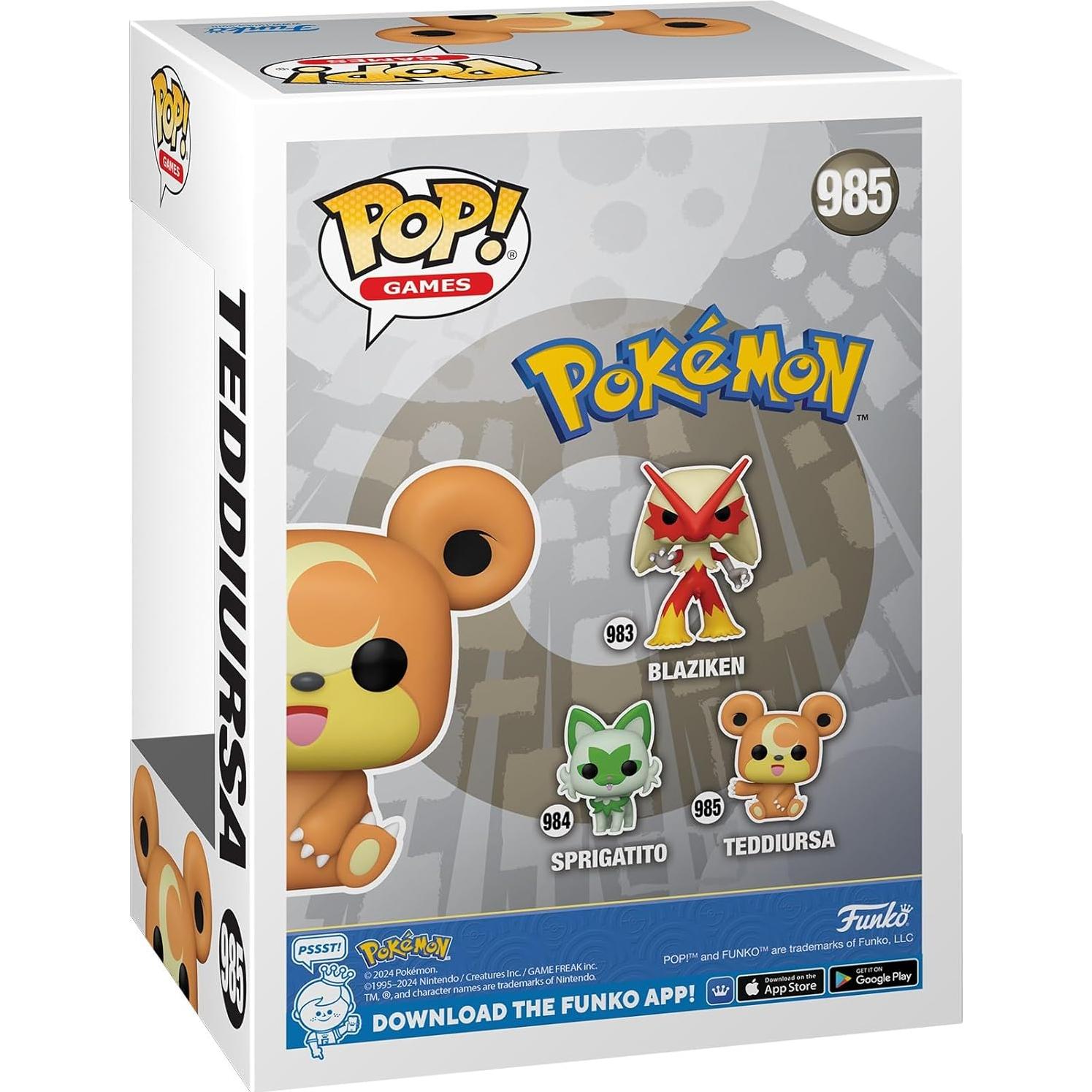Funko Pop! Teddiursa Pokémon 8.5 cm Vinilo Colección