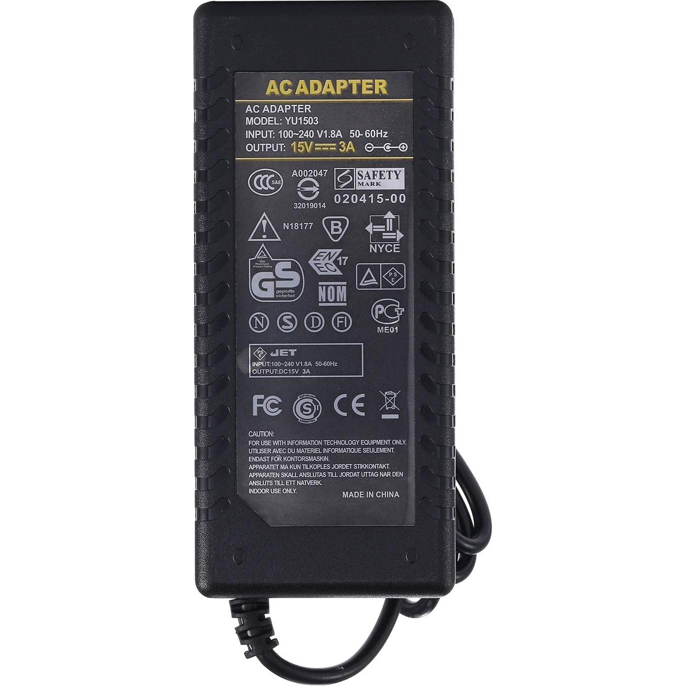 Fuente de Alimentación COOLM 15V 3A AC 100-240V DC 45W