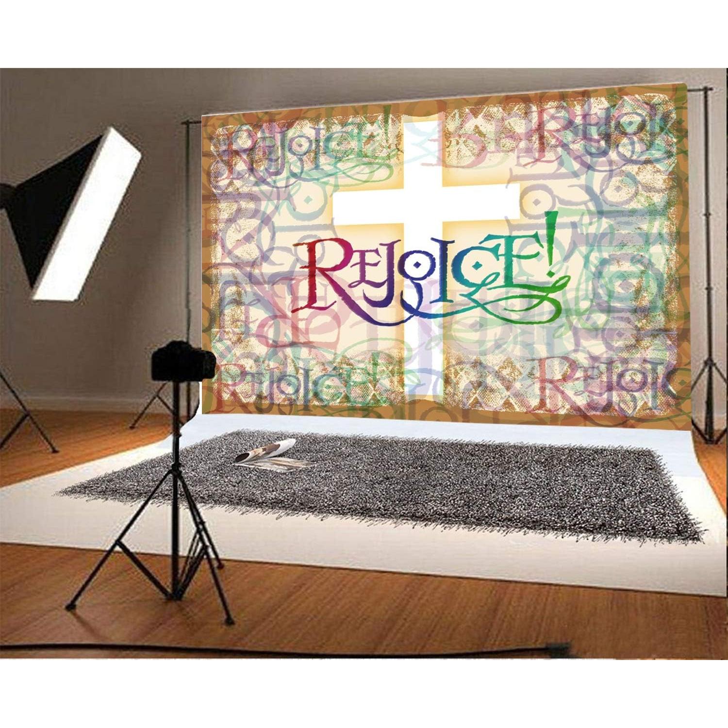 Fondo Fotográfico Vinilo Leyiyi 150x100cm Cruz Graffiti