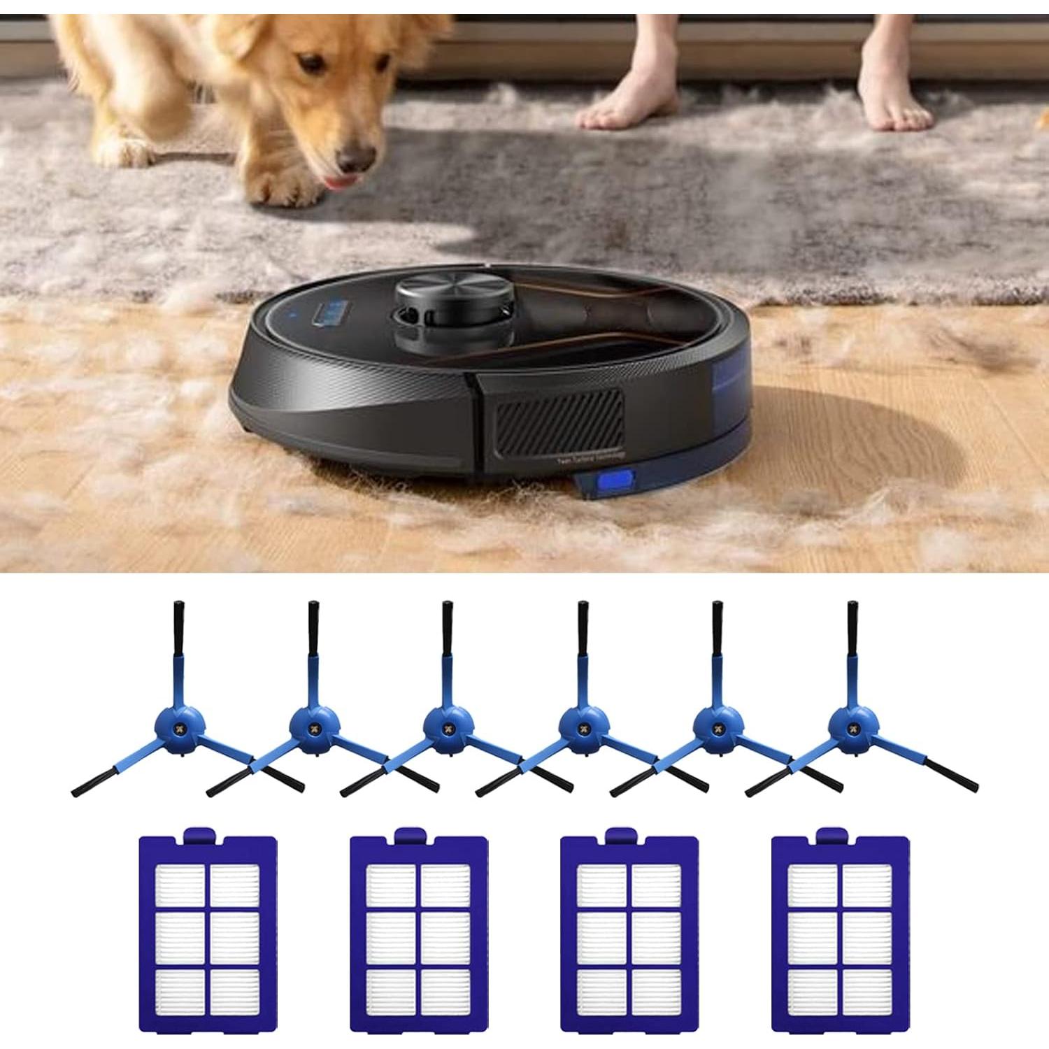 Kit de Repuestos Carkio para Eufy RoboVac X8 - 4 Filtros y 6 Cepillos