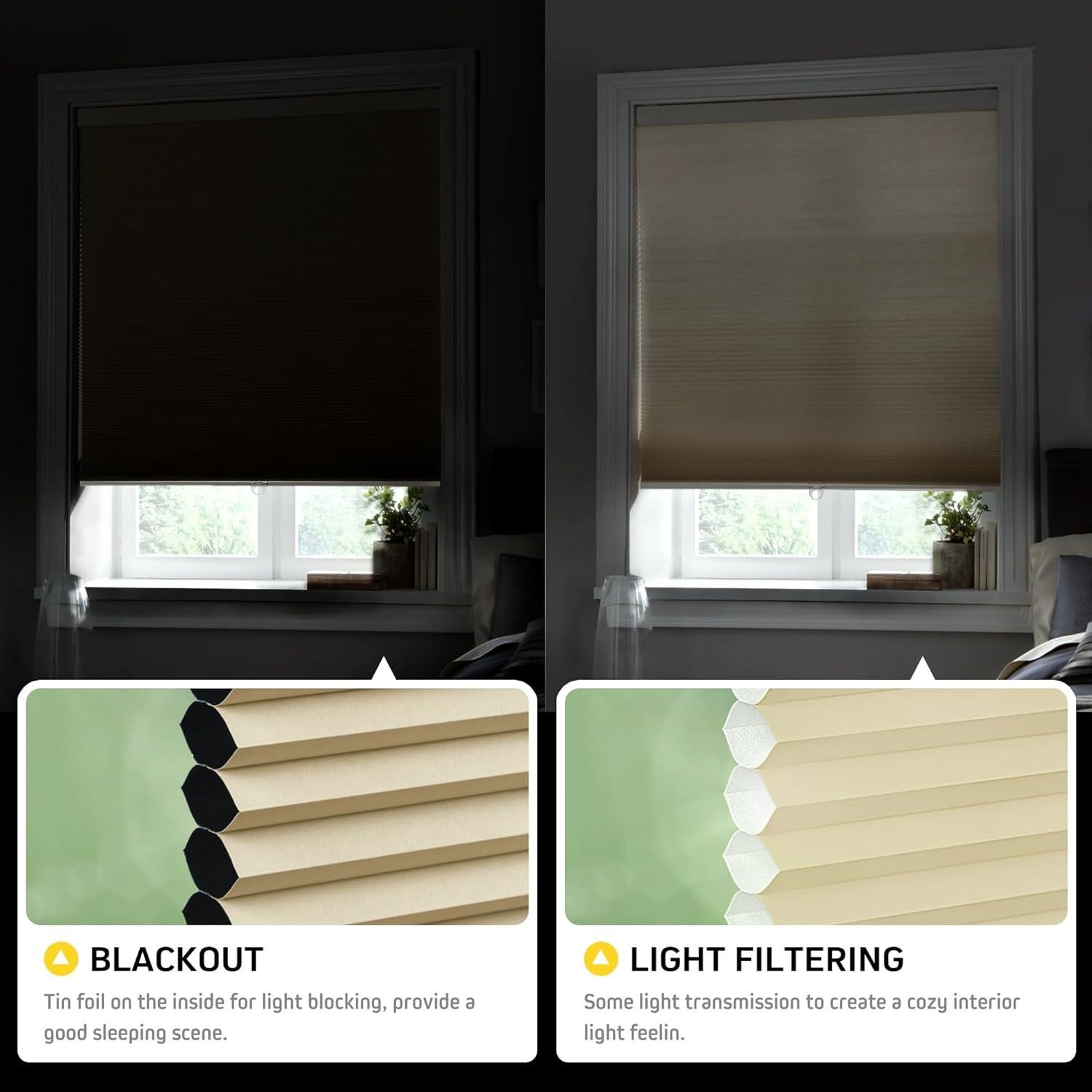 Persianas Celulares Sin Cuerda UNISHADES 56 x 162 cm Beige Blackout