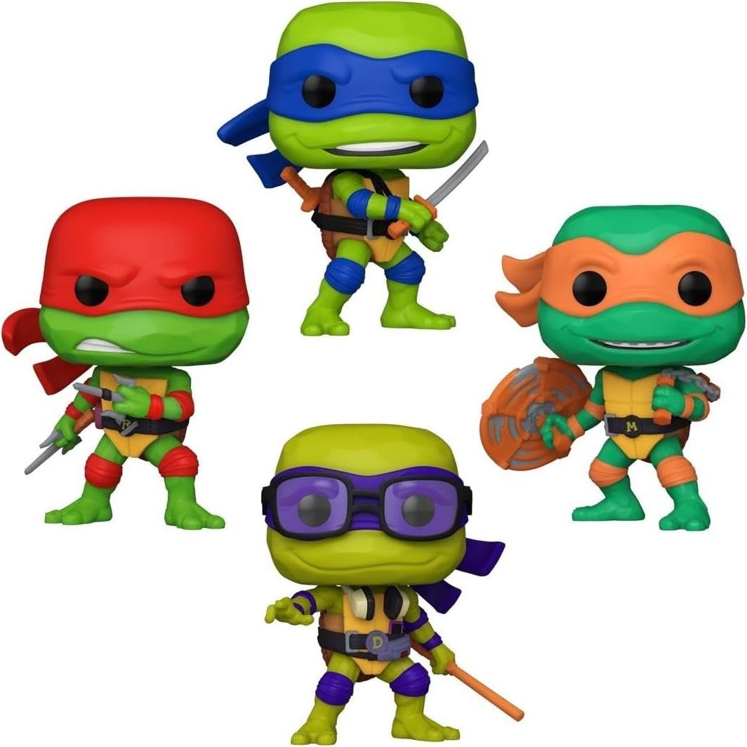 Funko Pop! Tortugas Ninja Leonardo Donatello Michelangelo Raphael - Figura de Vinilo 9.5 cm
