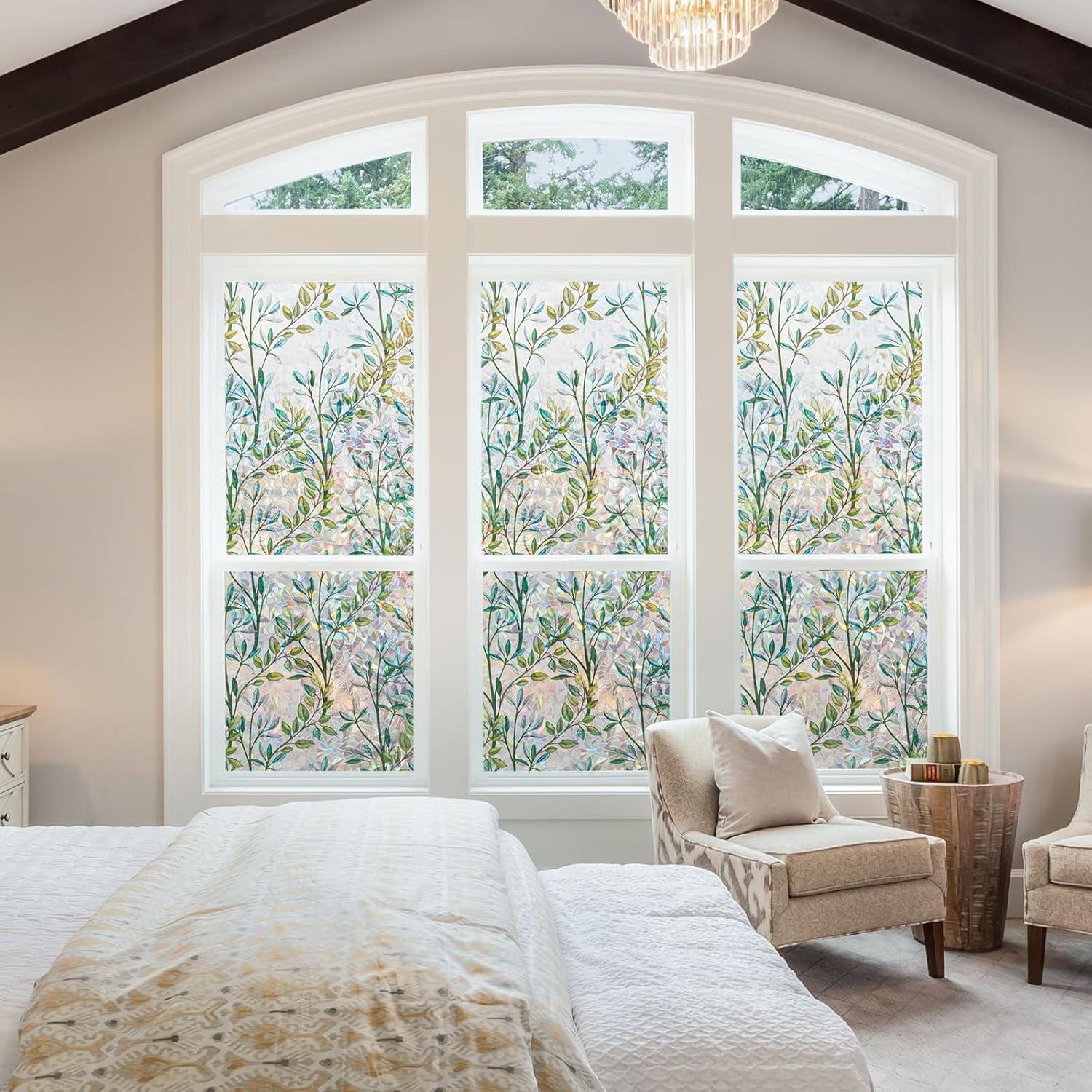 Película de Privacidad NINETREX 3D Hoja Arcoíris 30x200 cm