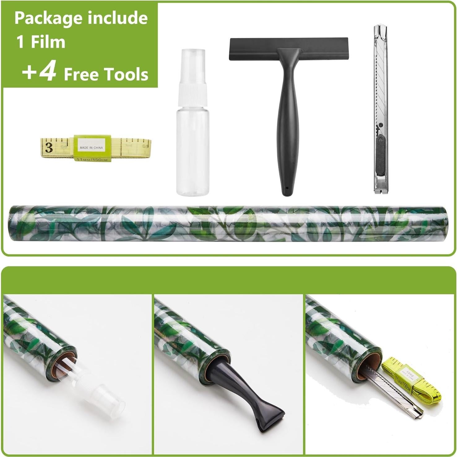 Película de Privacidad NINETREX 3D Hoja Arcoíris 30x200 cm