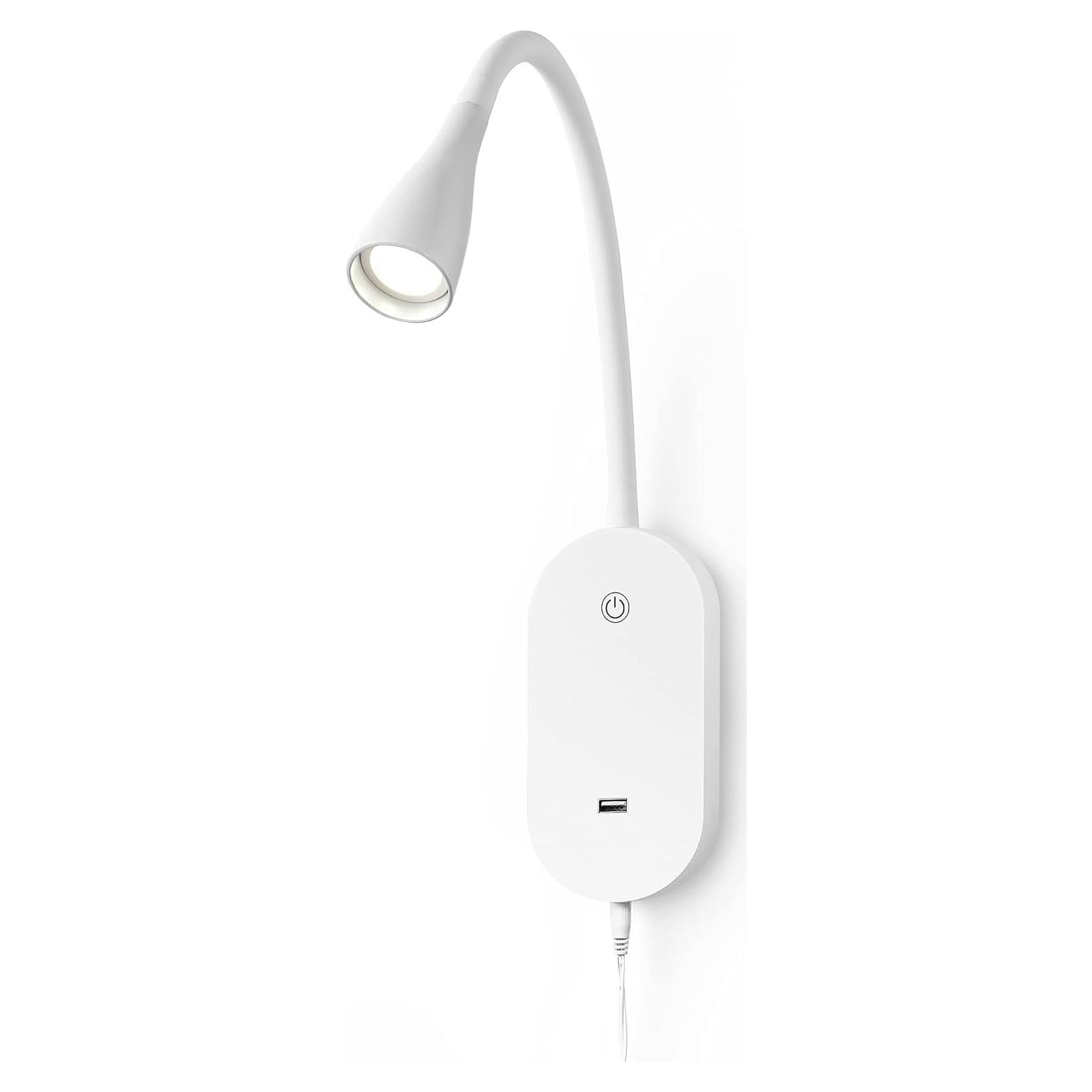 Luz de Lectura de Pared TOPMB con USB y 5 Niveles de Brillo