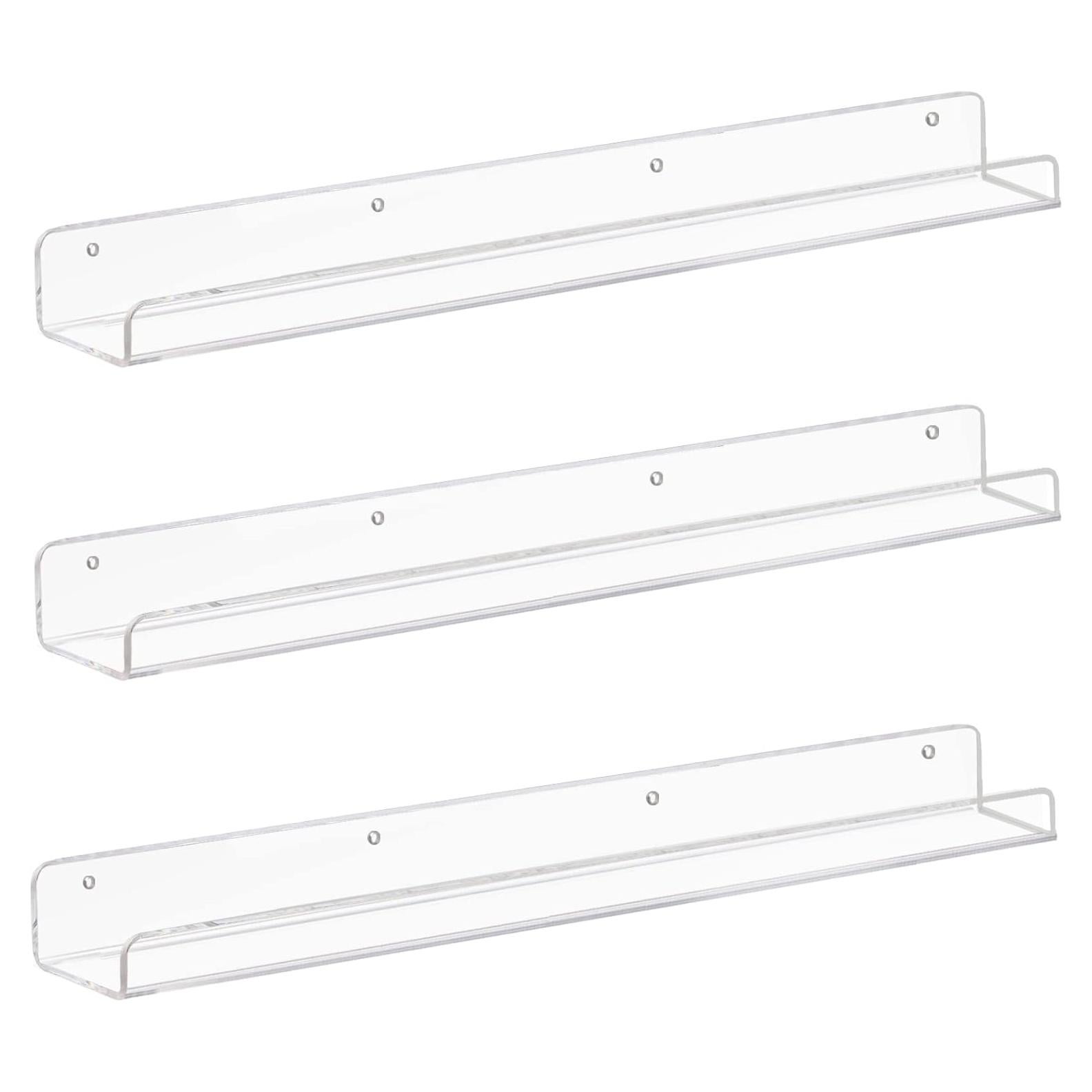 Estantes Flotantes de Acrílico Weiai 61 cm - Juego de 3