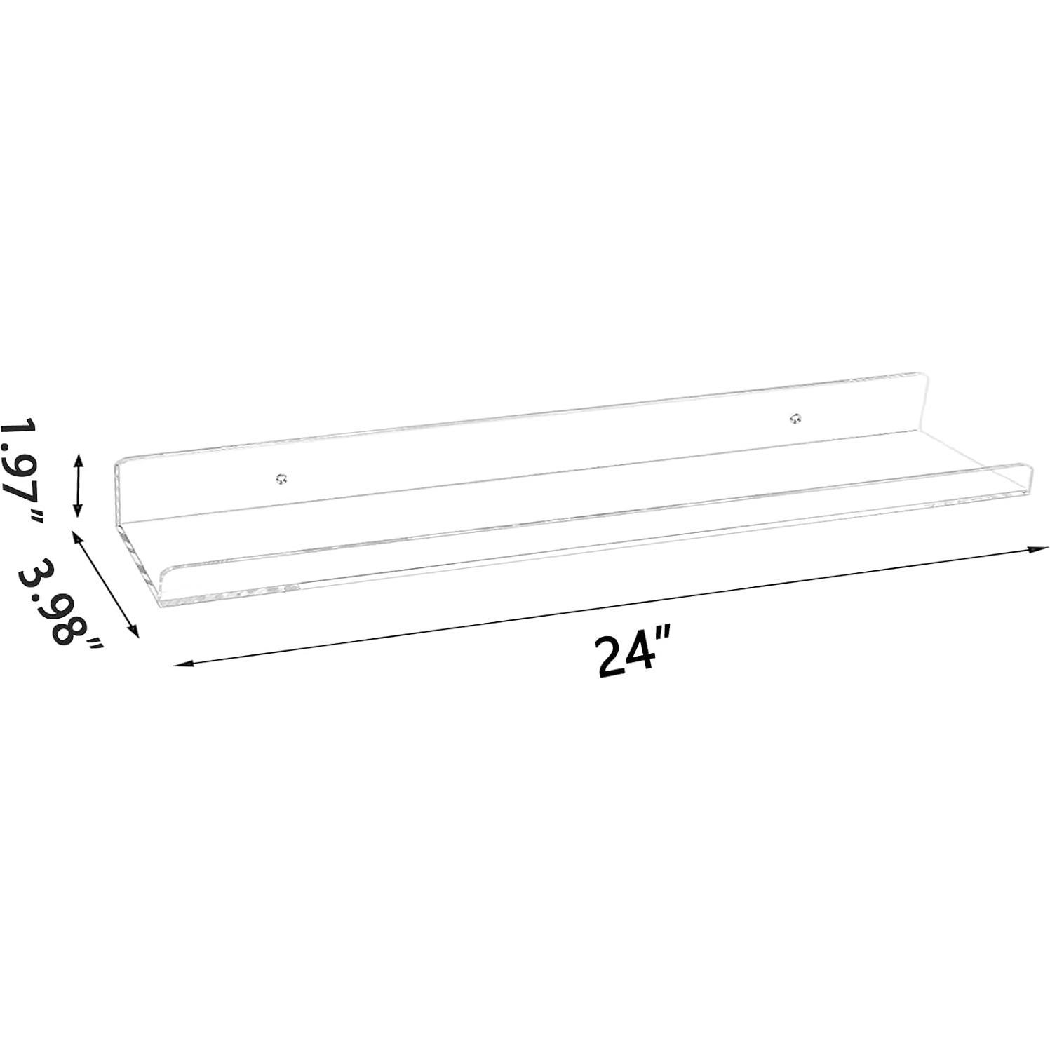 Estantes Flotantes de Acrílico Weiai 61 cm - Juego de 3