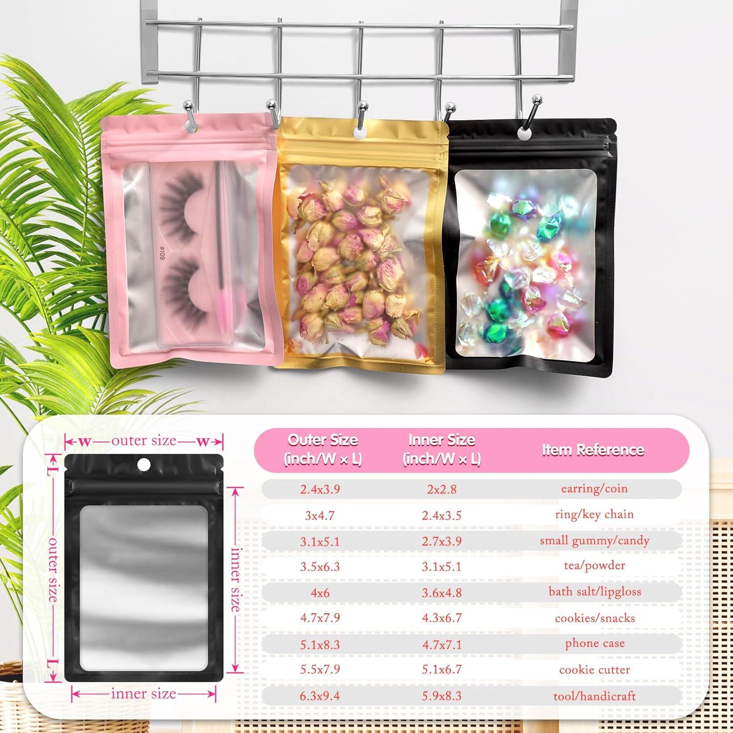 Bolsas Mylar Reutilizables FUNFERY 6.1x9.9 cm 98 Paquete