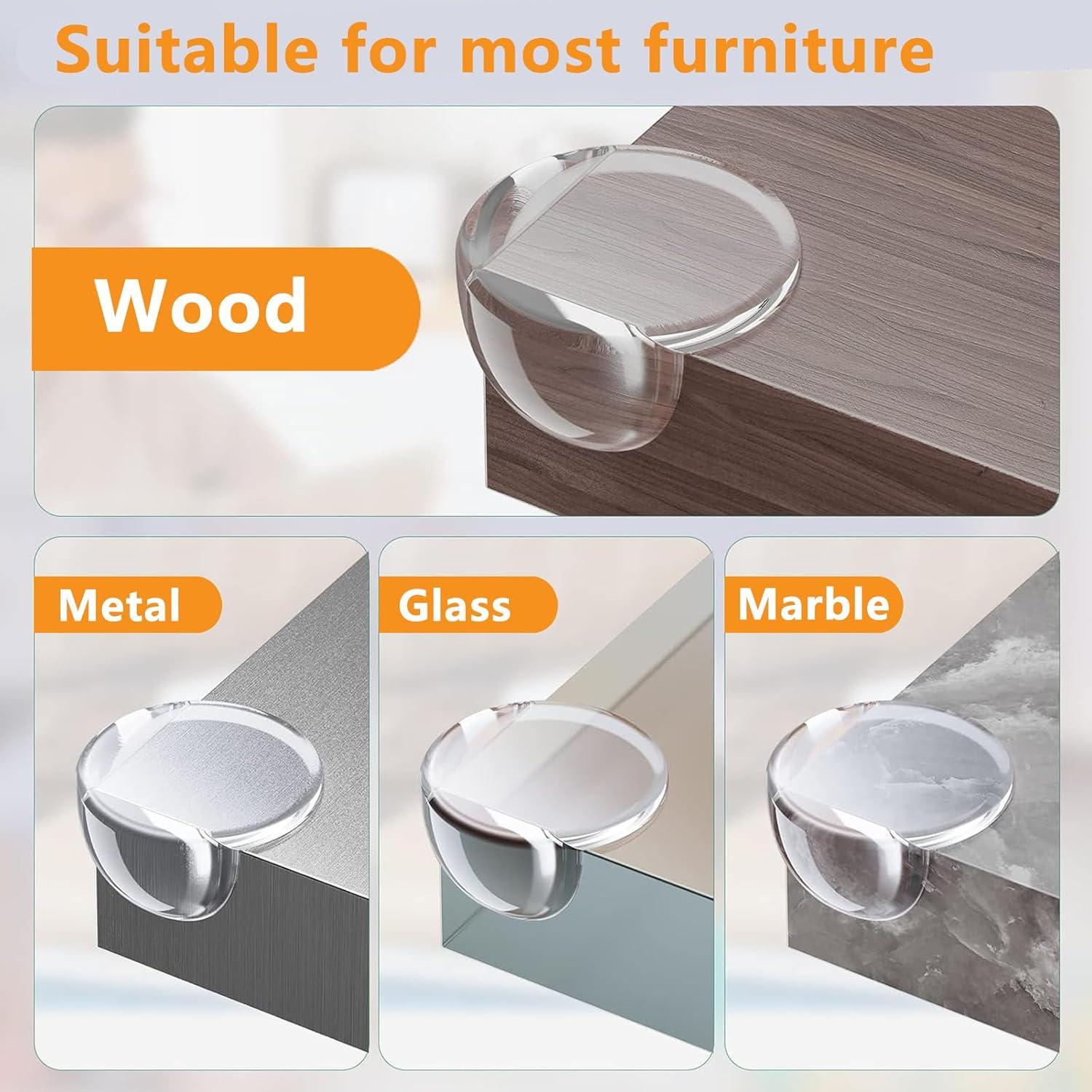 16 Protectores de Esquinas Transparentes ZADEICK para Bebés