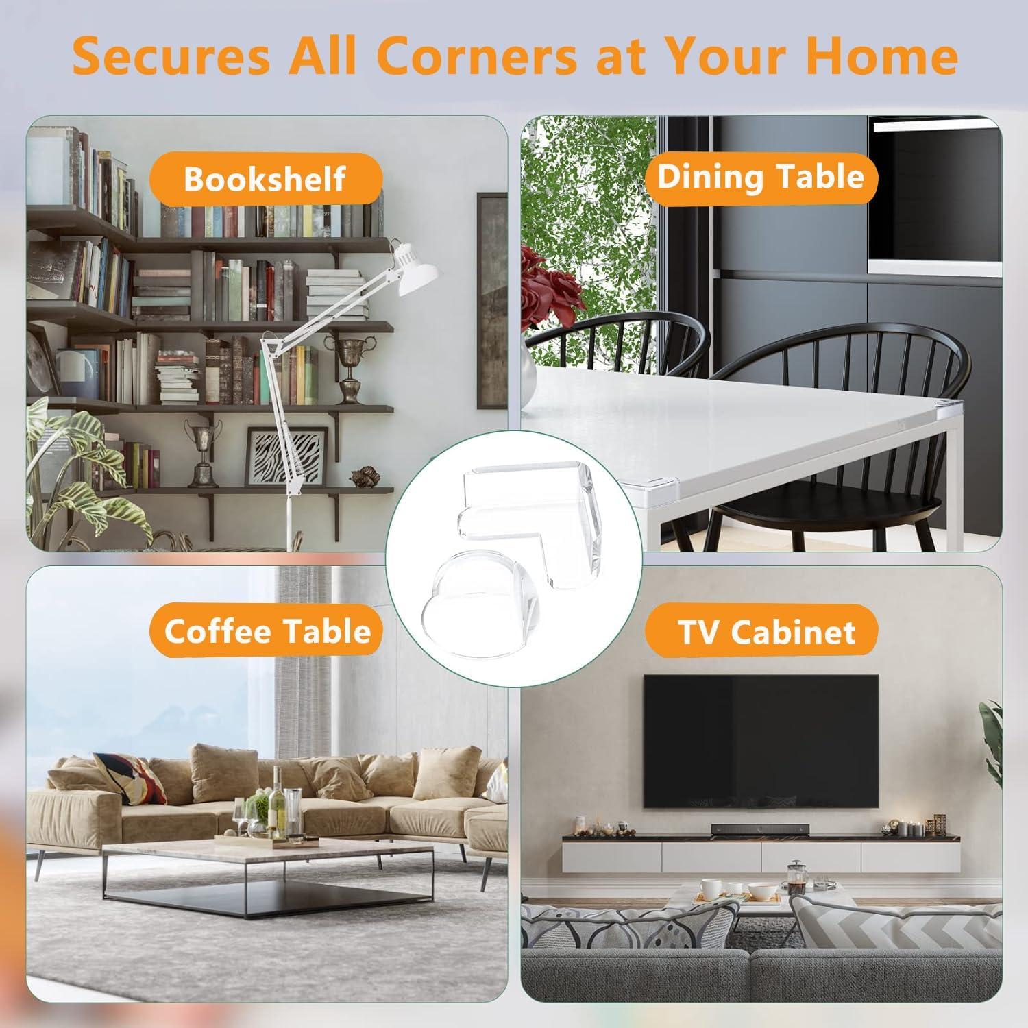 16 Protectores de Esquinas Transparentes ZADEICK para Bebés