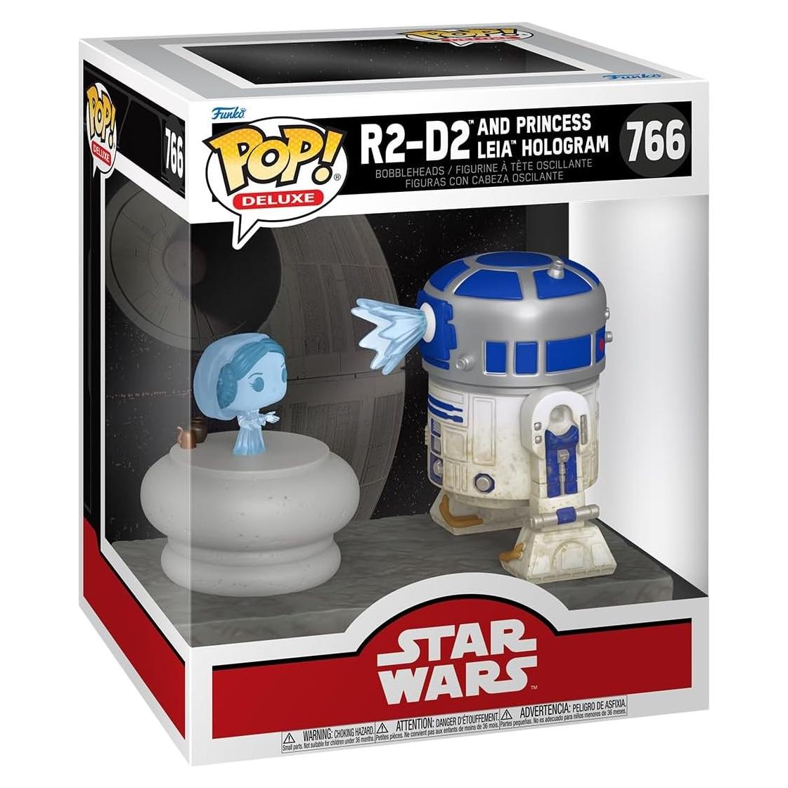 Funko Pop Deluxe R2-D2 con Leia - Star Wars - 10 cm