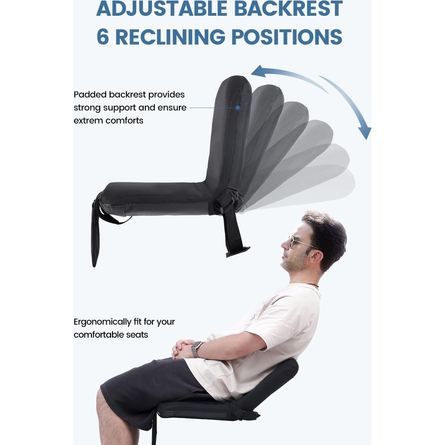 Asiento de Estadio Sportneer Plegable con Respaldo y Cojín