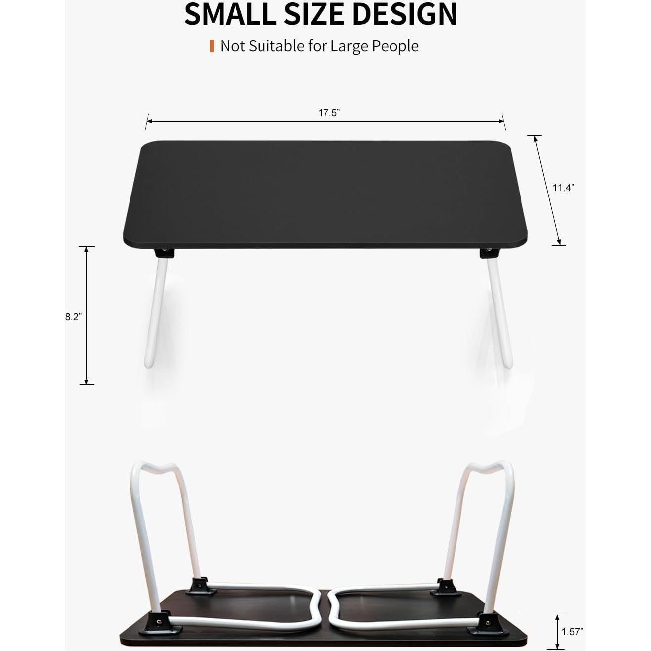 Escritorio Plegable FISYOD para Laptop Negro 29.5x44.5cm