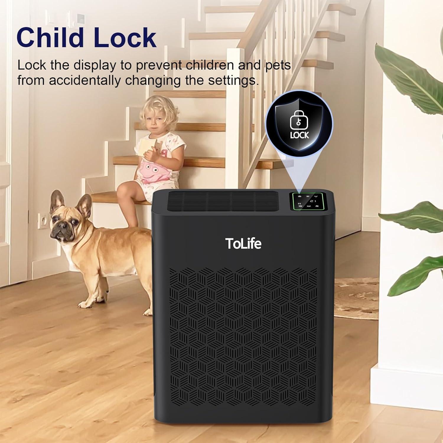 Purificador de Aire ToLife TZ-K2 para Habitaciones Grandes 120.3 m²