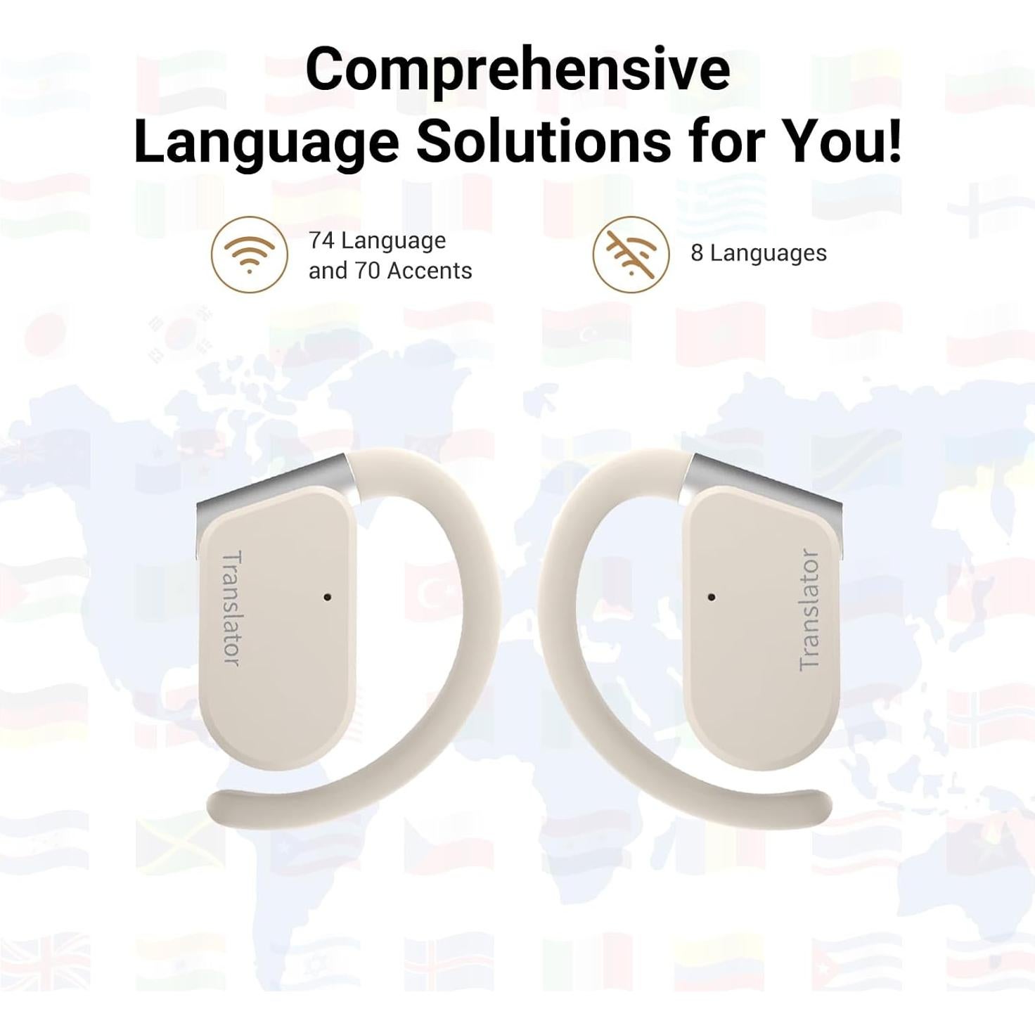 Auriculares Traductor AI ANFIER M9 - Traducción 144 Idiomas