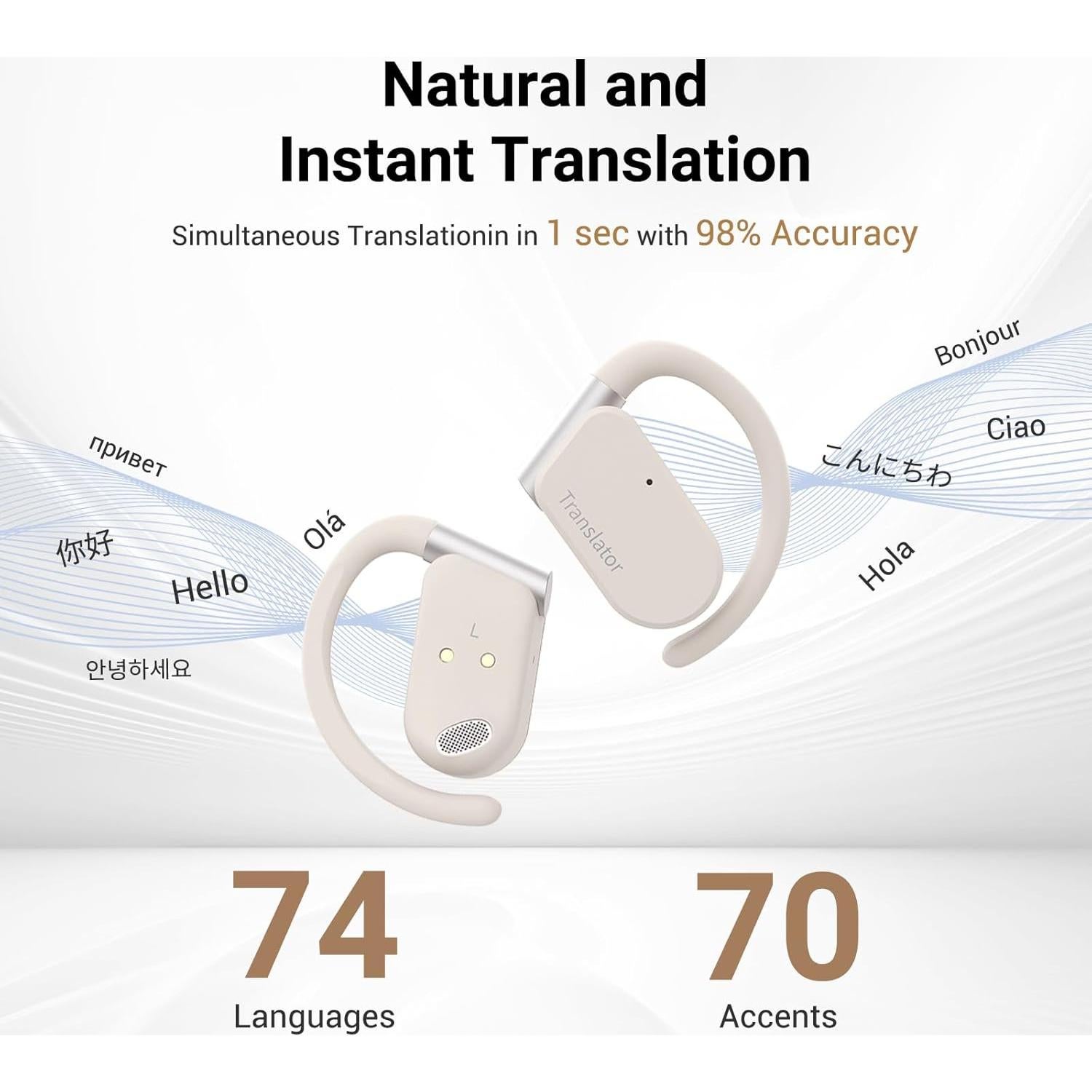 Auriculares Traductor AI ANFIER M9 - Traducción 144 Idiomas