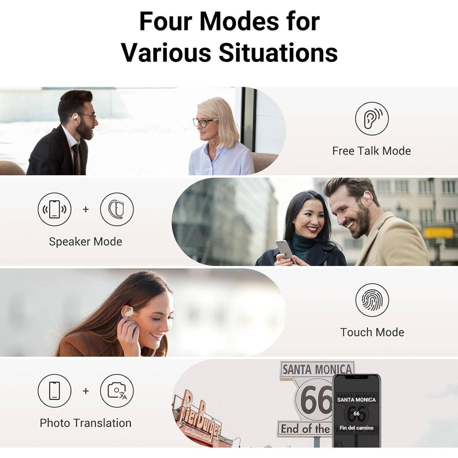 Auriculares Traductor AI ANFIER M9 - Traducción 144 Idiomas