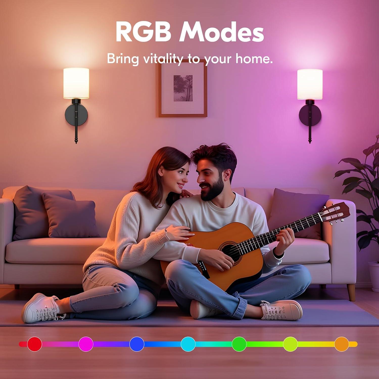 Apliques de Pared Inalámbricos NIORSUN 38 cm, Juego de 2, Recargables