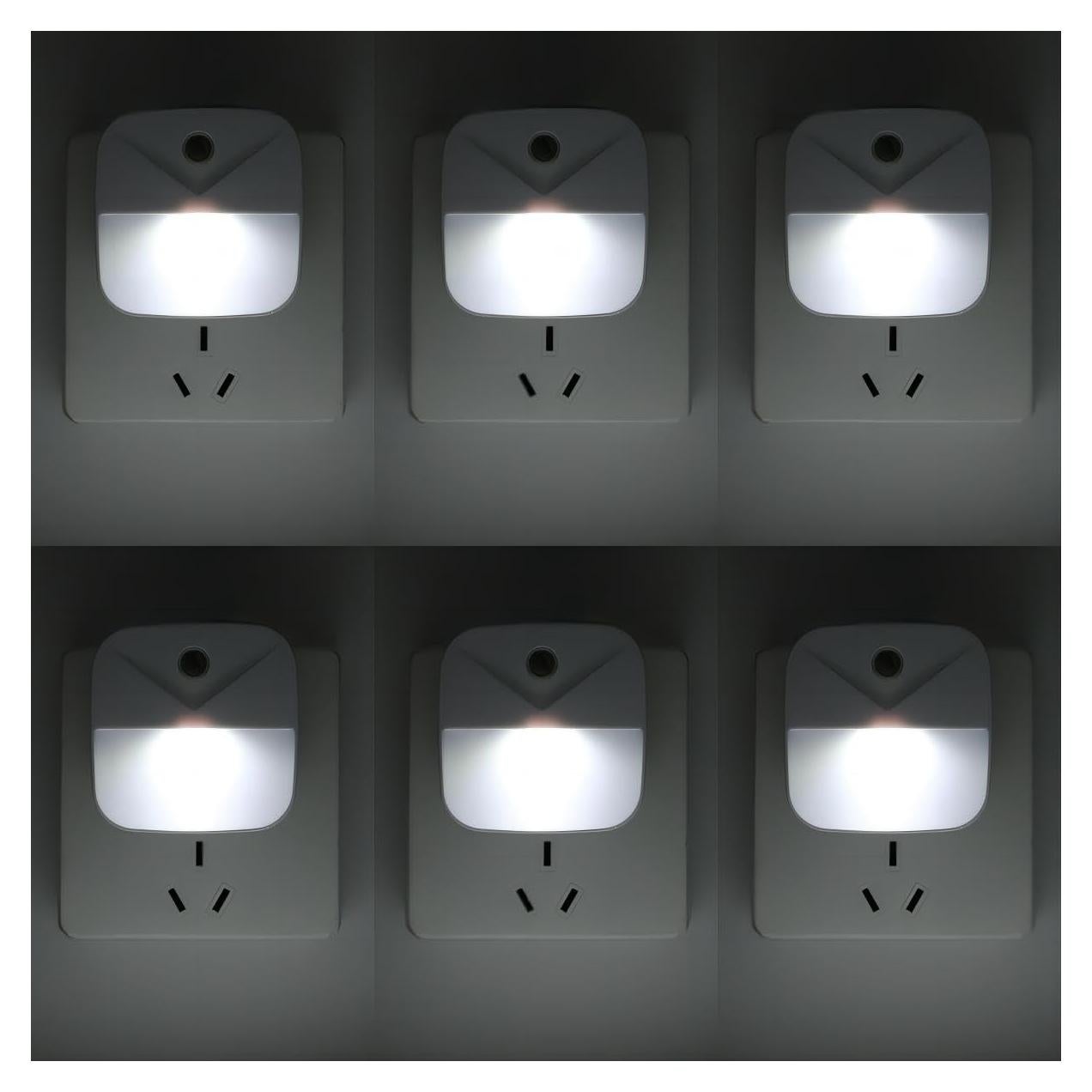 Luz Nocturna LED Enchufable KINUR Sensor Automático Blanco