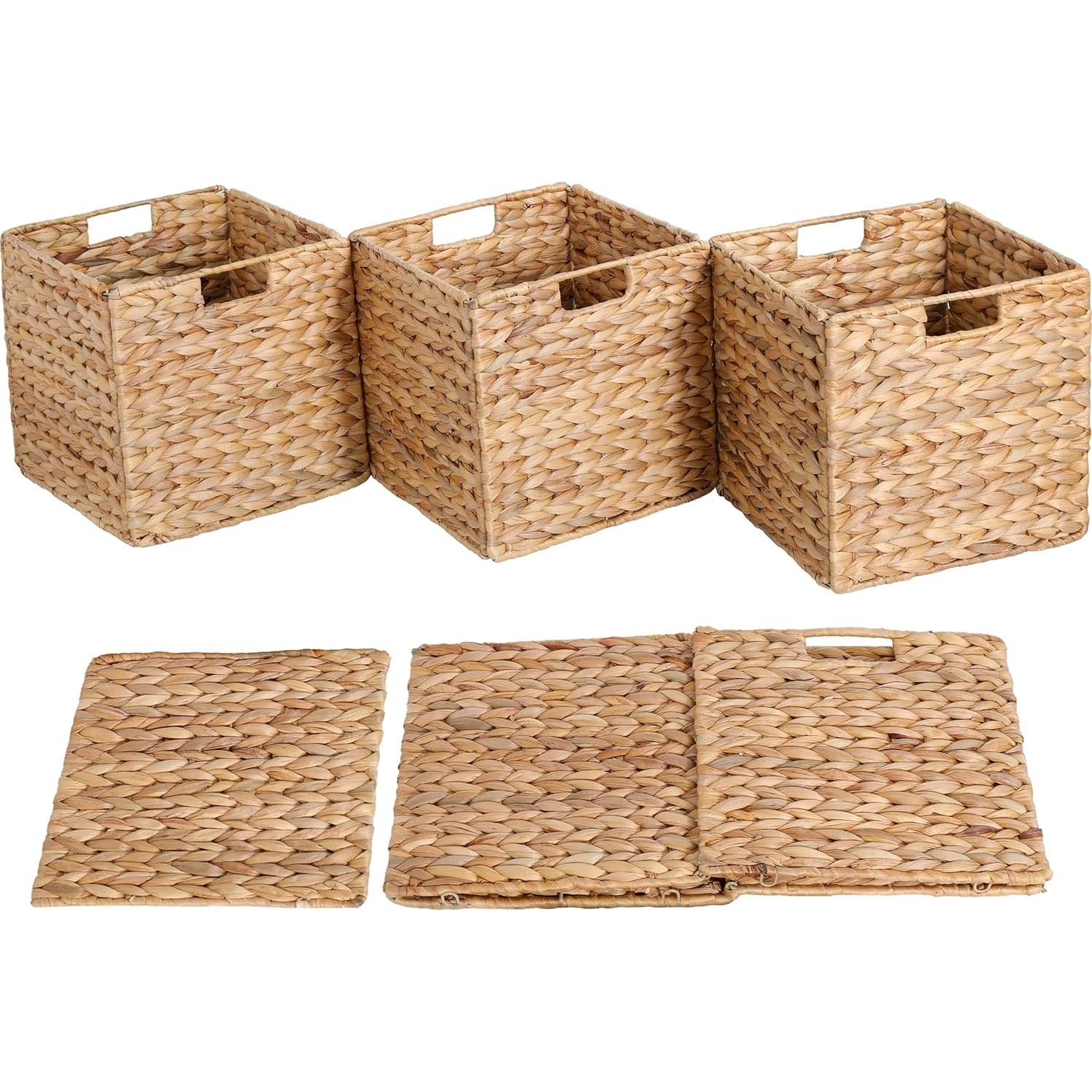 Juego de 3 Cestas de Almacenamiento DINGTAI 30.48cm Mimbre