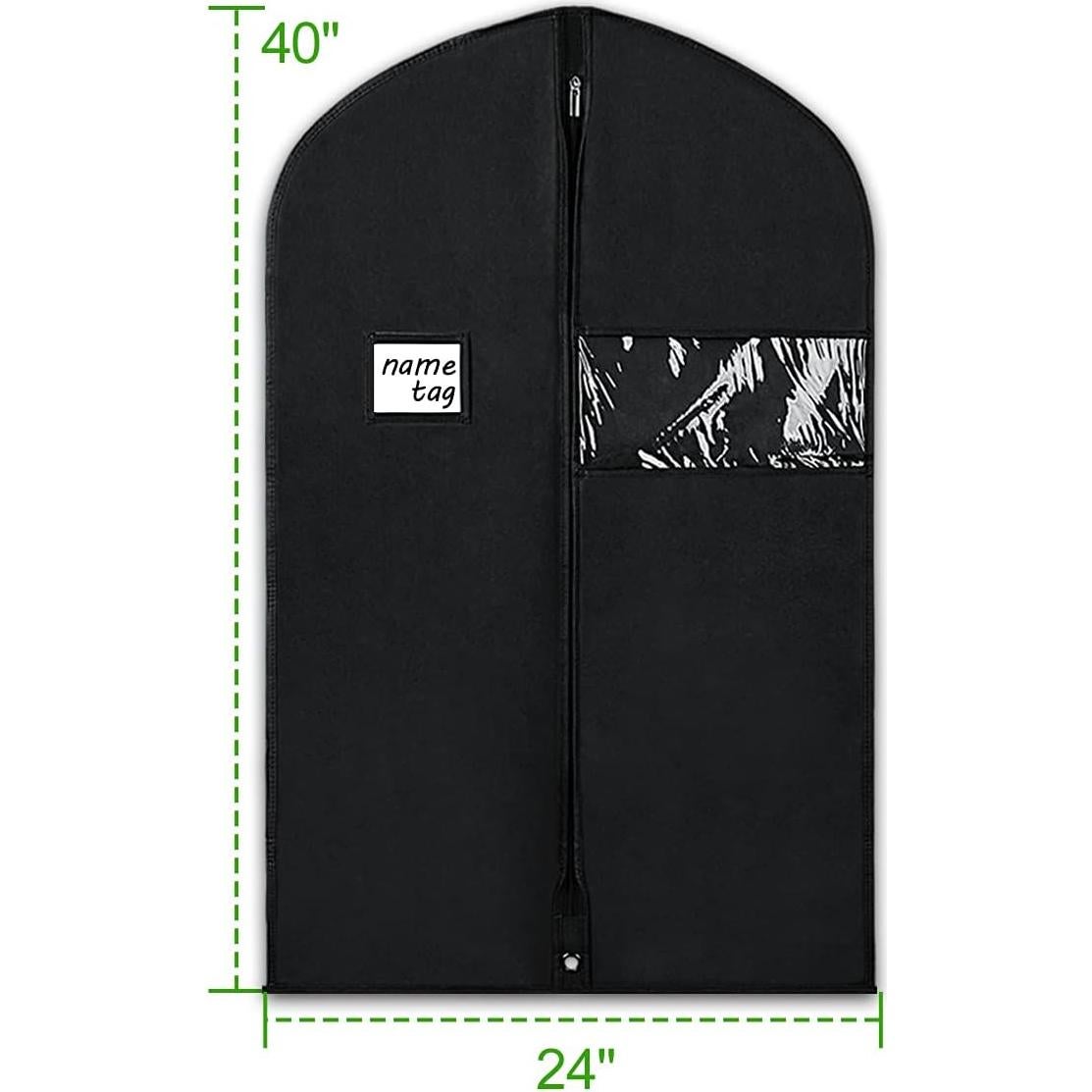 Bolsas para Trajes KEEGH 40" (Juego de 6) Negra Transpirable