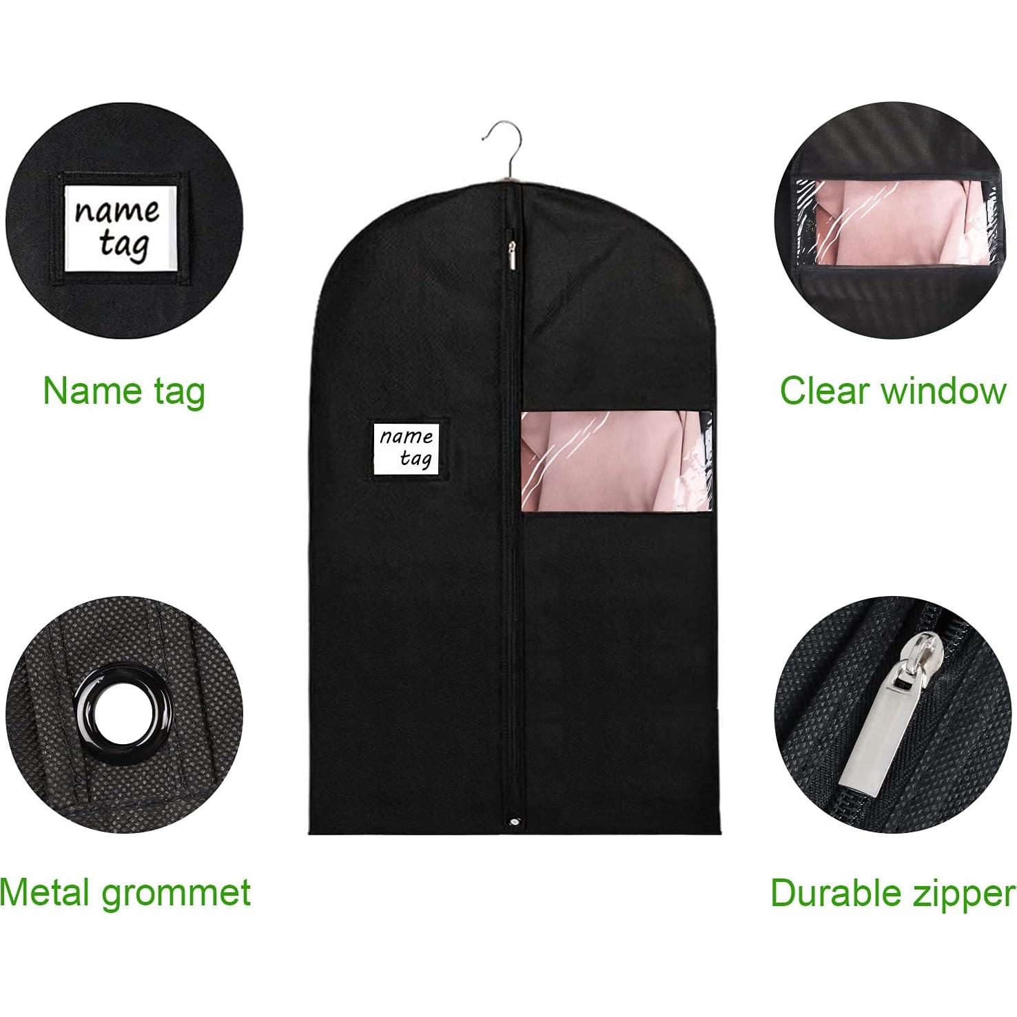 Bolsas para Trajes KEEGH 40" (Juego de 6) Negra Transpirable