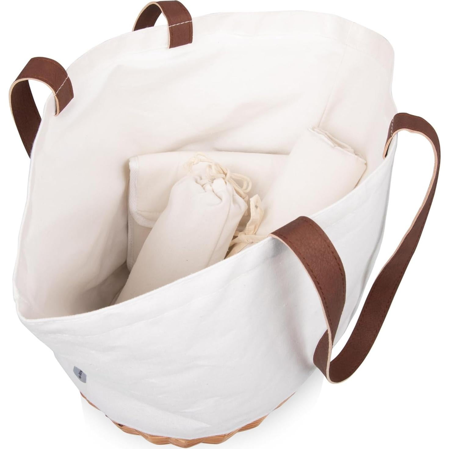 Cesta de Picnic Promenade para 2 Picnic Time - Lona Crema