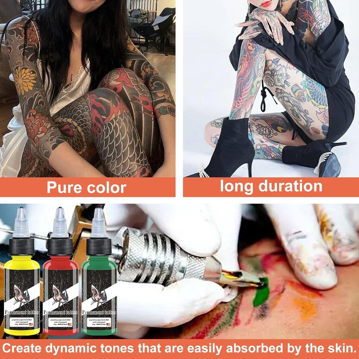 Set de Tinta para Tatuajes BAODELI 9PCS 15ml Colores Vibrantes