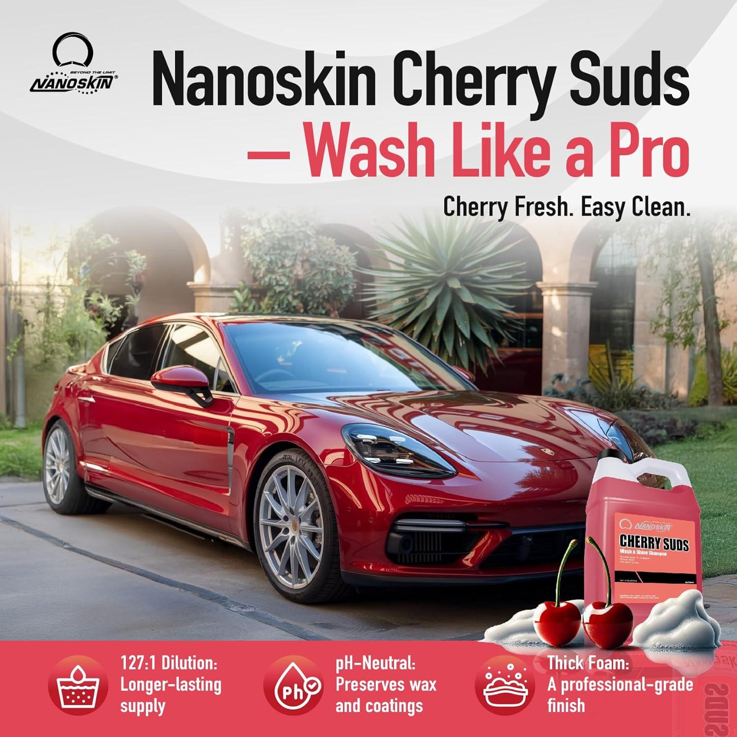 Champú Espumoso Nanoskin CHERRY SUDS 473 ml - Lavado de Autos