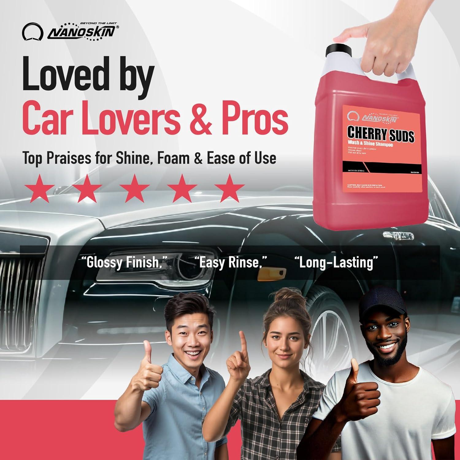 Champú Espumoso Nanoskin CHERRY SUDS 473 ml - Lavado de Autos