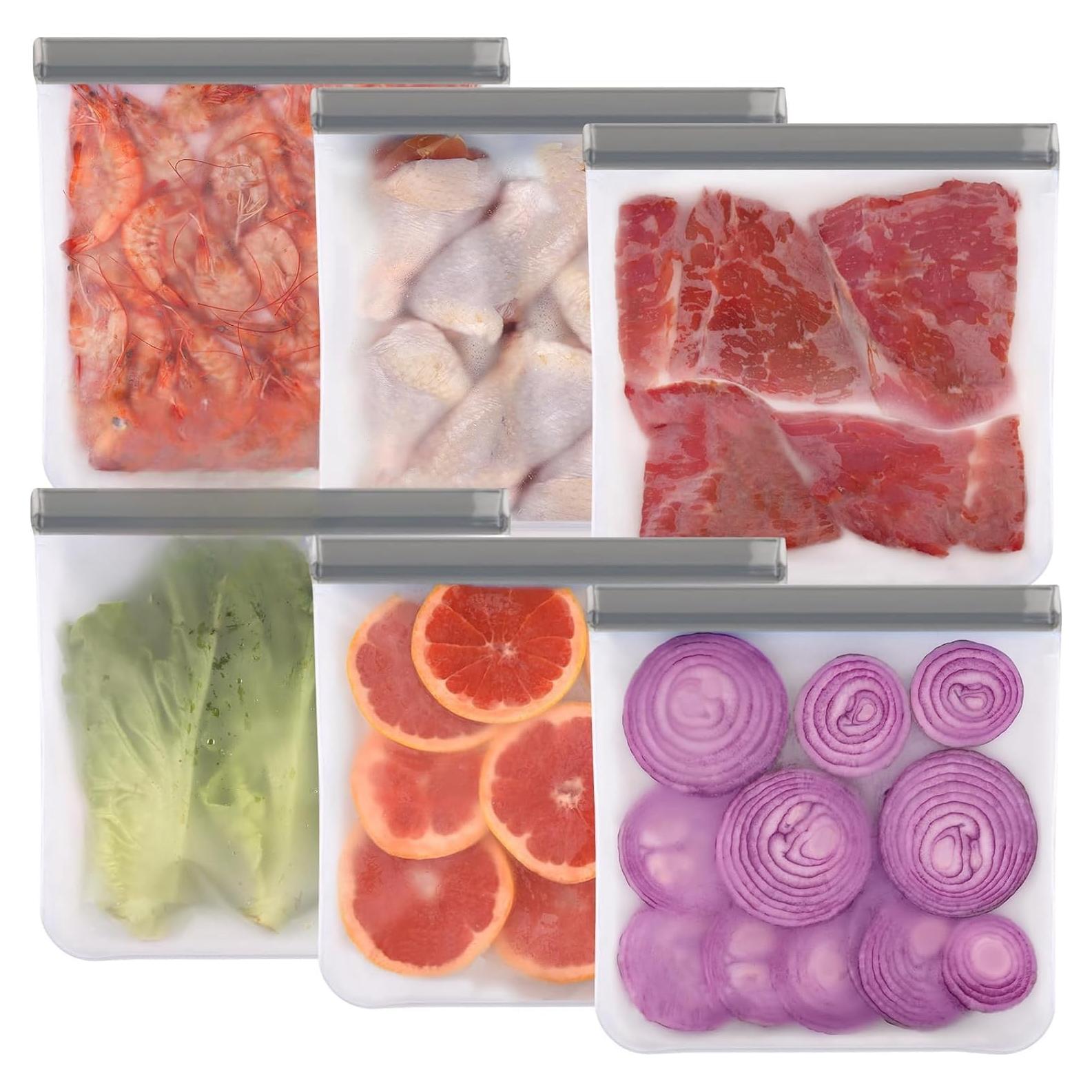 Bolsas de Congelador Reutilizables JMPTUFMT 3.78L 6 Piezas