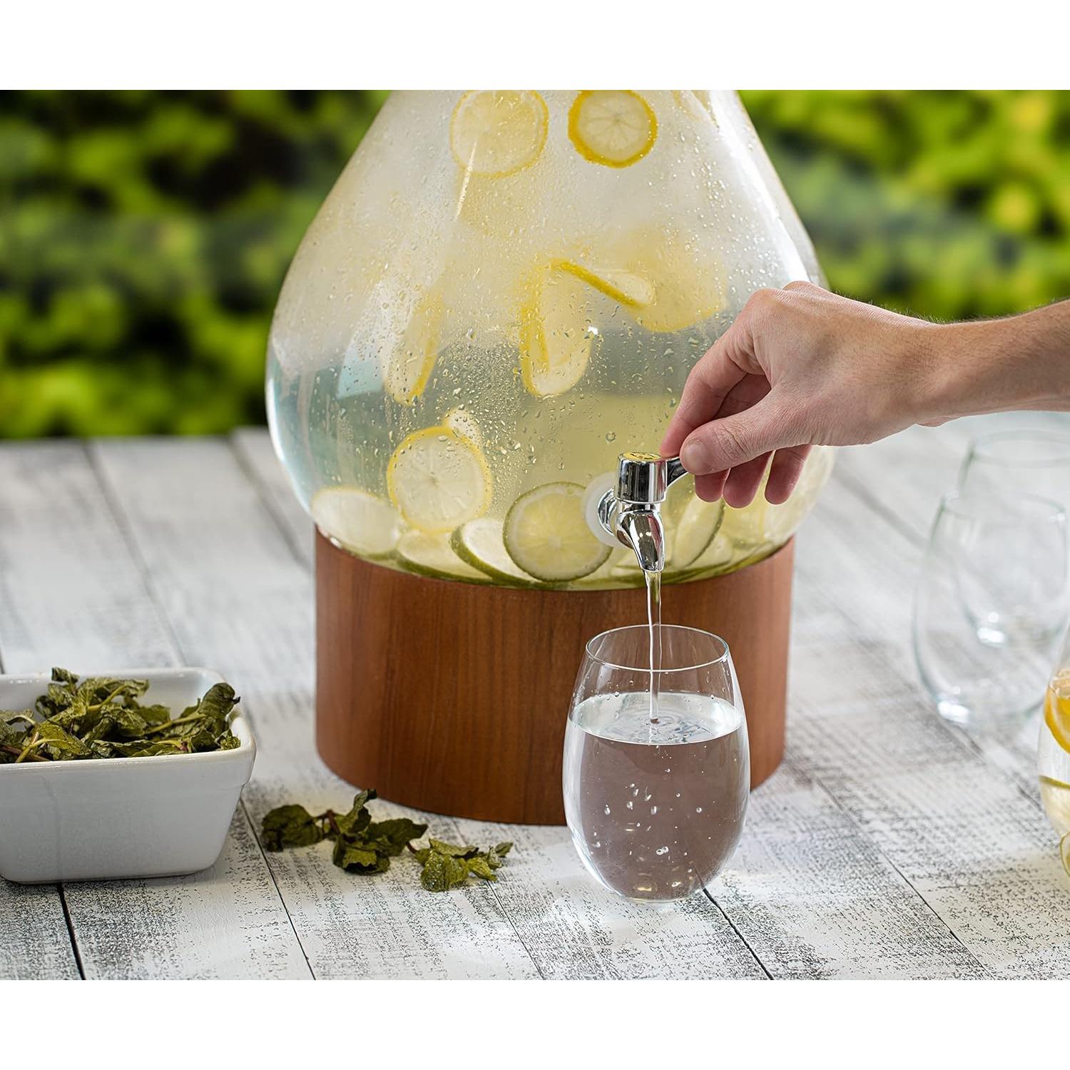 Dispensador de Bebidas Frías MosJos 10.4L Vidrio con Tapa de Corcho