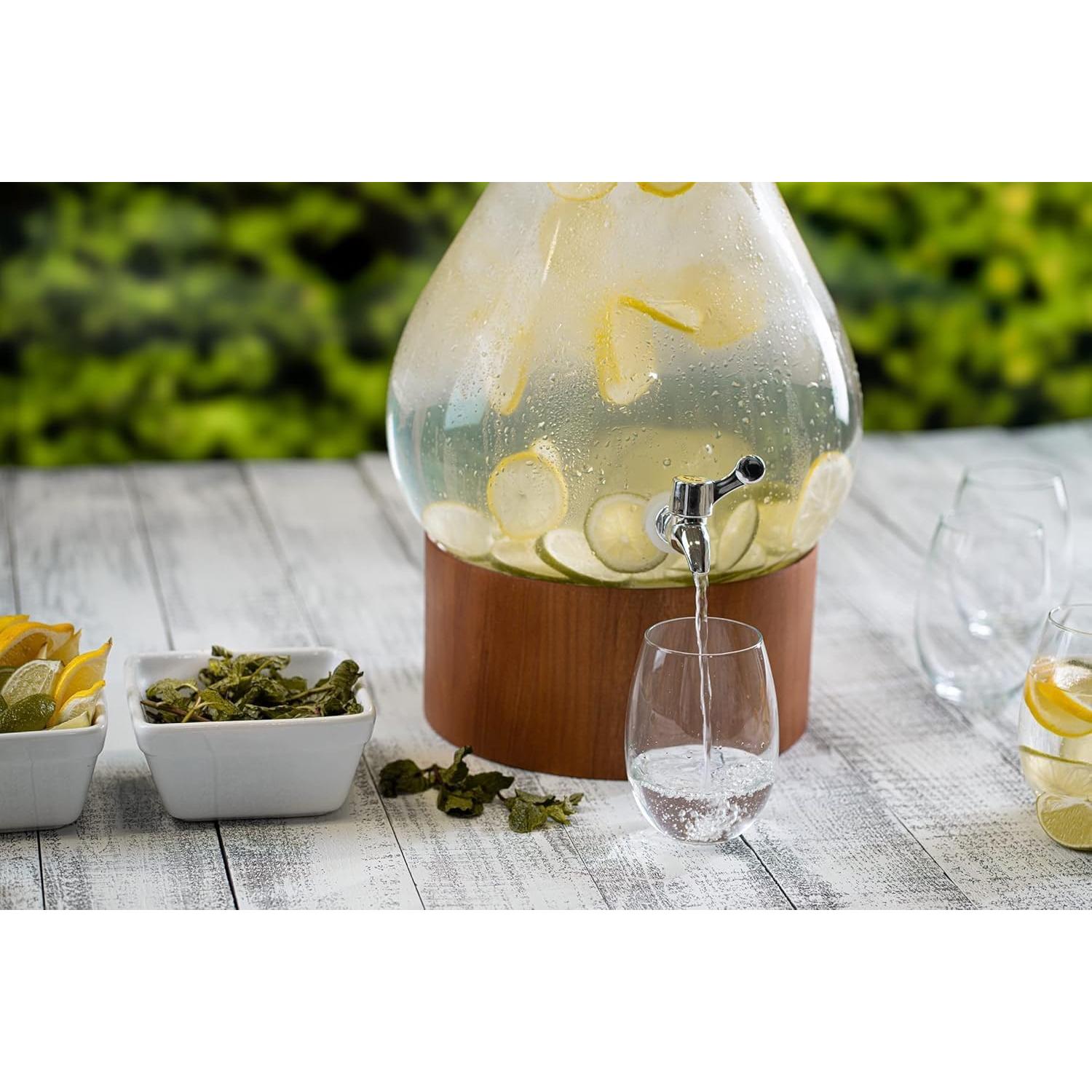 Dispensador de Bebidas Frías MosJos 10.4L Vidrio con Tapa de Corcho