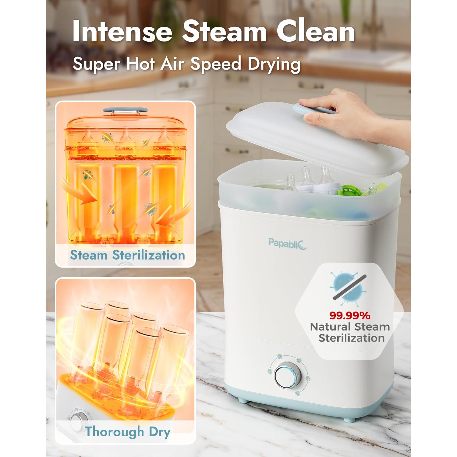 Esterilizador y Secador de Biberones Papablic 10 Biberones