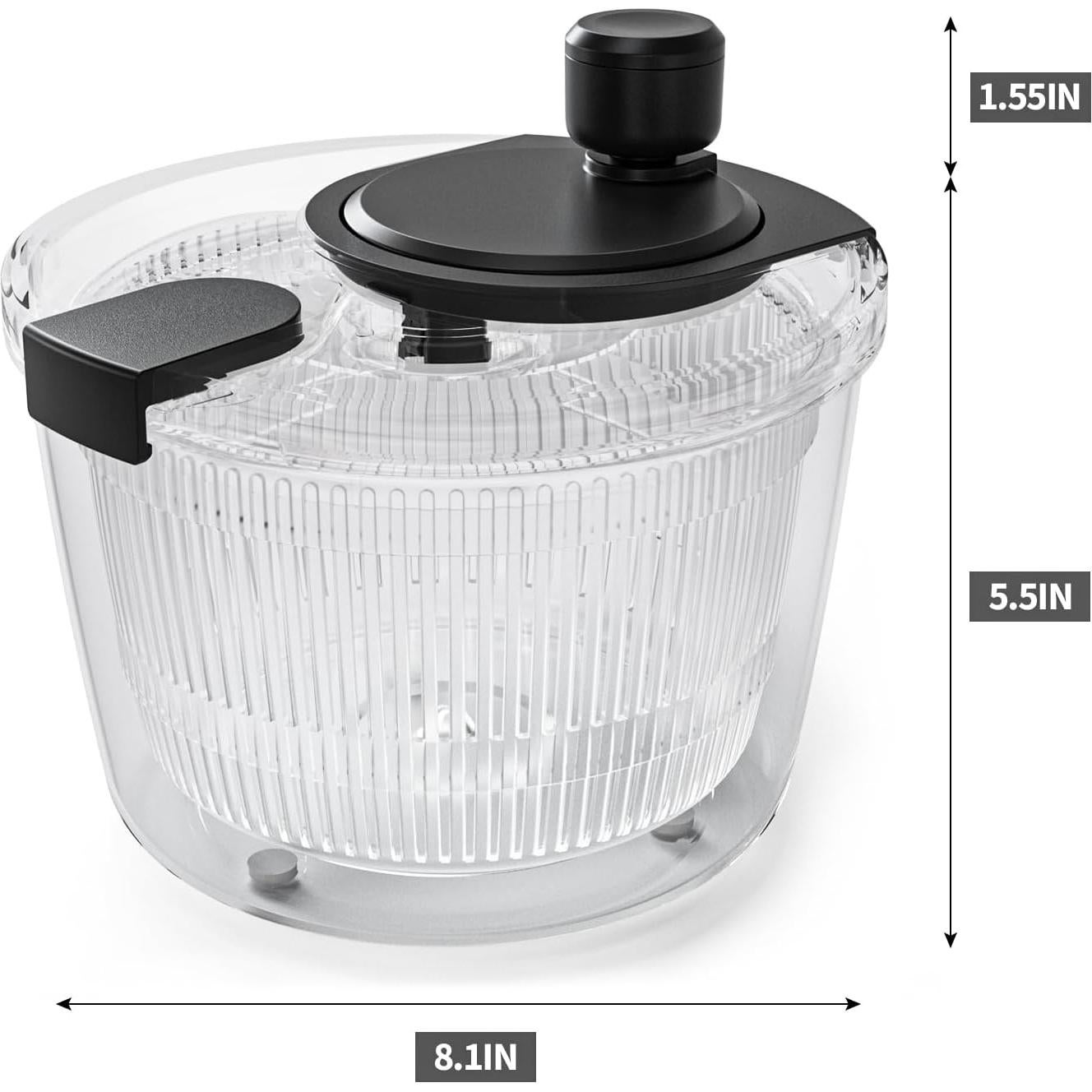 Centrifugadora de Ensalada Cambom 3Qt Negra - Lava y Seca Verduras