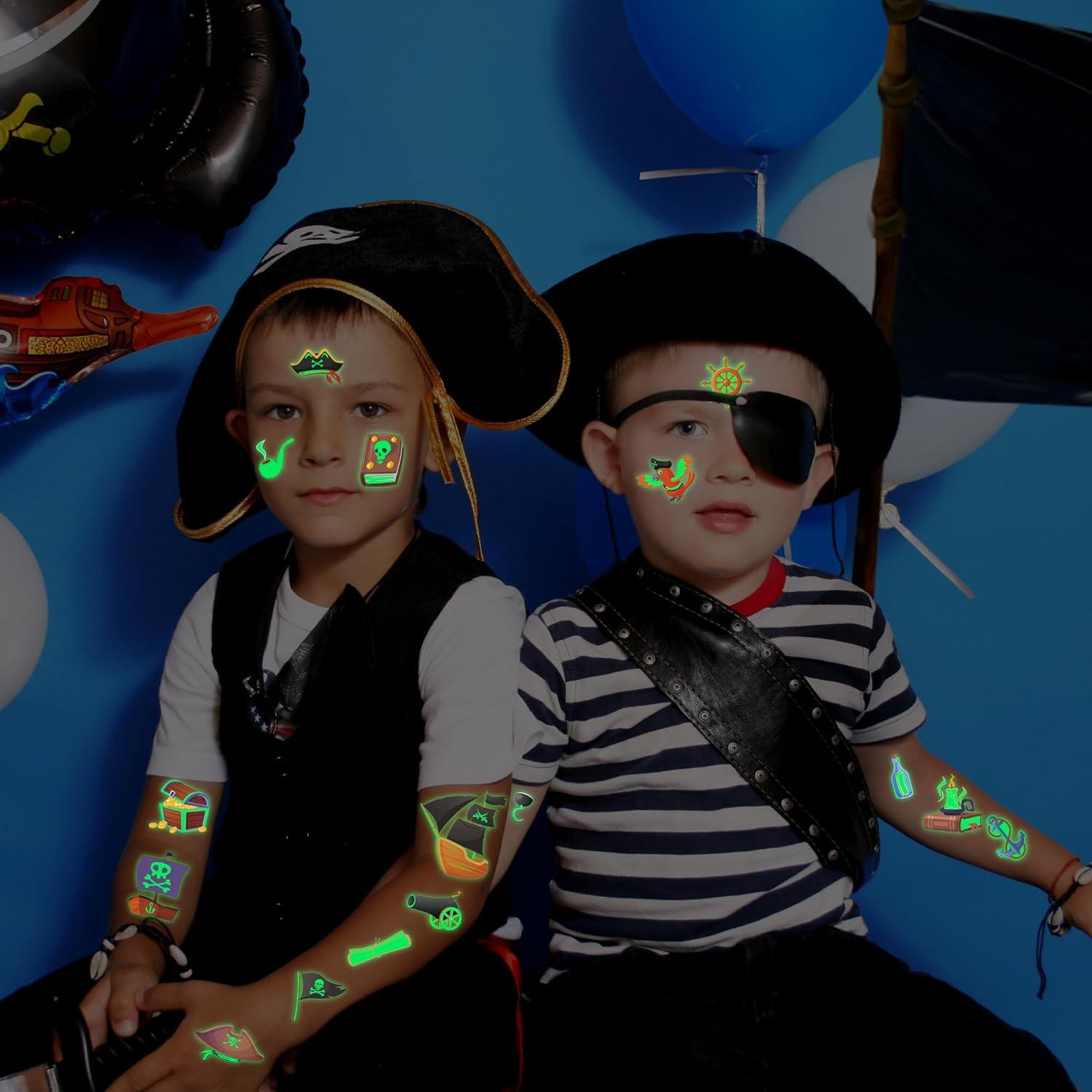 370 Calcomanías Brillantes Huskein para Niños - Tatuajes Temporales